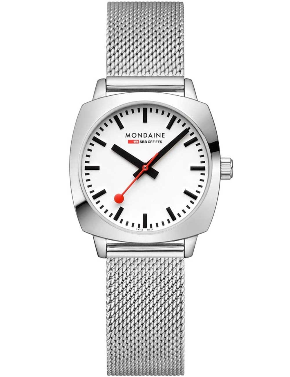 MONDAINE Automatikuhr Mondaine MSL.31110.SM Damenuhr Petite Cushion 31mm 5ATM Mondaine MSL.31110.SM Damenuhr Petite Cushion 31mm 5ATM