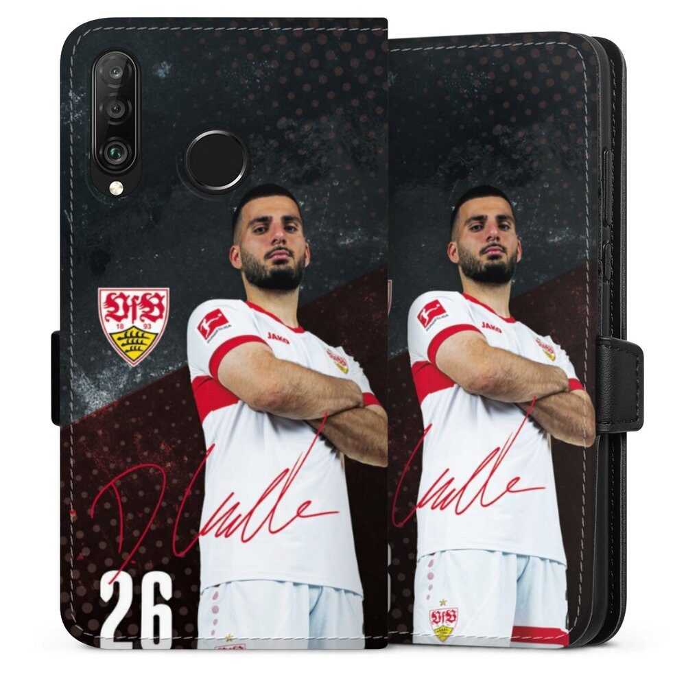 DeinDesign Handyhülle VfB Stuttgart Deniz Undav Offizielles Lizenzprodukt Deniz Undav 24/25, Huawei P30 Lite New Edition Hülle Handy Flip Case Wallet Cover
