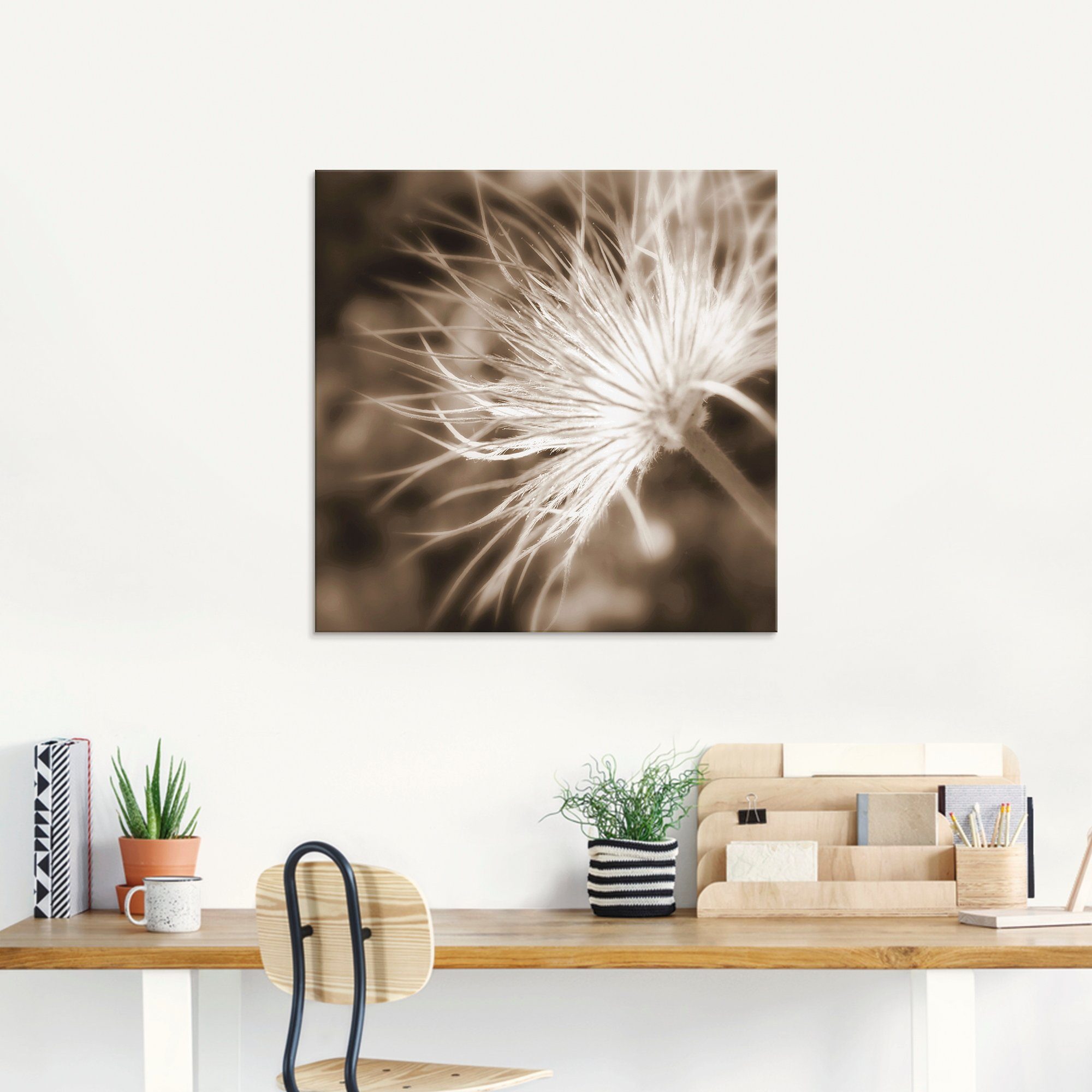 Artland Glasbild leicht wie eine Feder, Blumen (1 St), in verschiedenen Größen