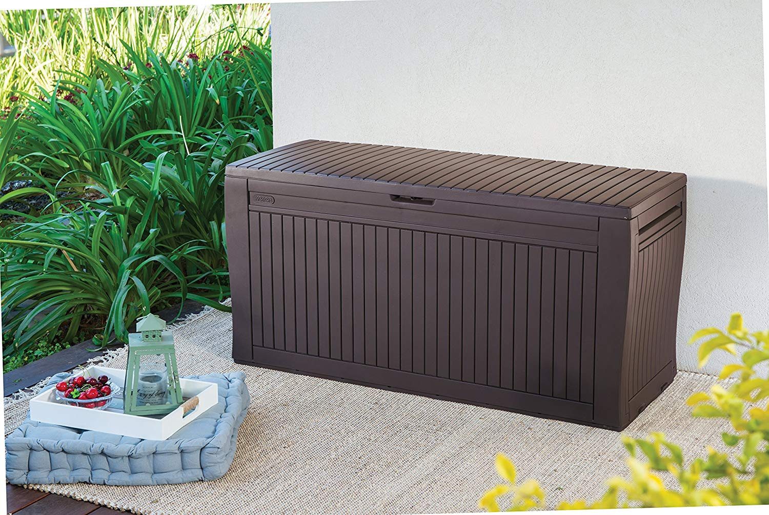 Keter Gartenbox "Comfy" 270L Braun bis 250kg belastbar Kissenbox Aufbewahrungsbox