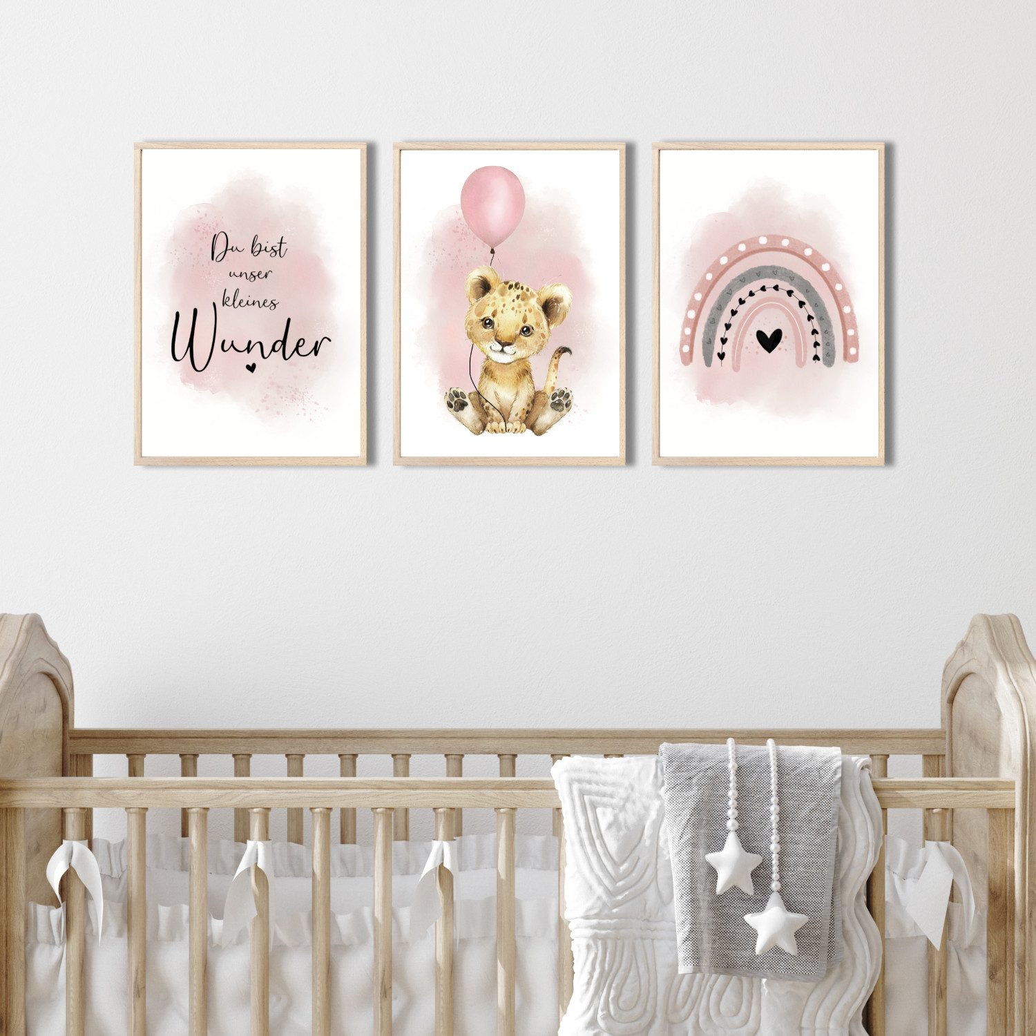 MeinBaby123® Poster Bilder Kinderzimmer, Poster Kinderzimmer Deko, Babyzimmer Deko, Spruch Wandbilder, Boho, Tiere – Bild 3 von 5