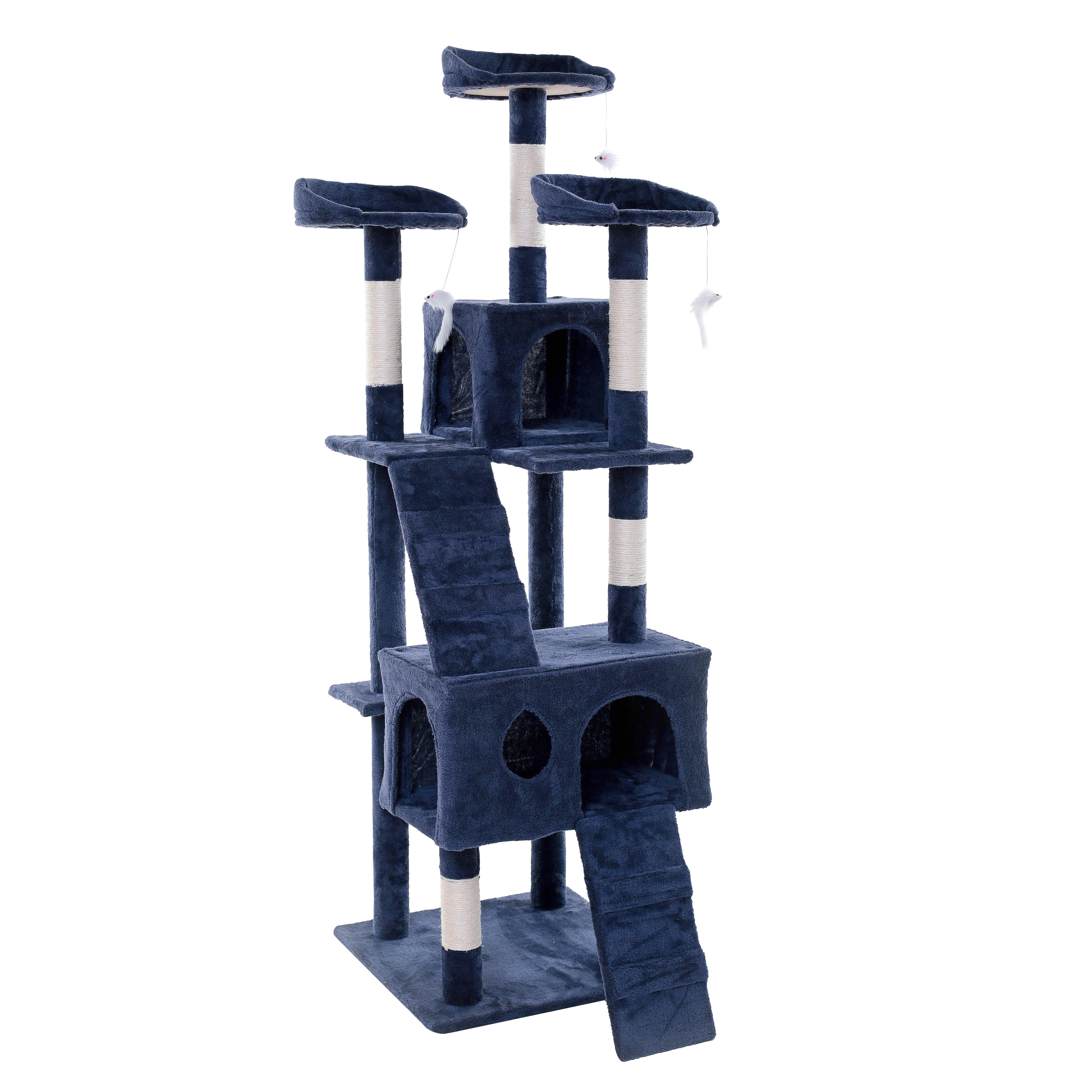 ESTEXO Kratzbaum Katzenbaum Katzenkratzbaum 170 cm Kletterbaum Spielbaum Dunkelgrau