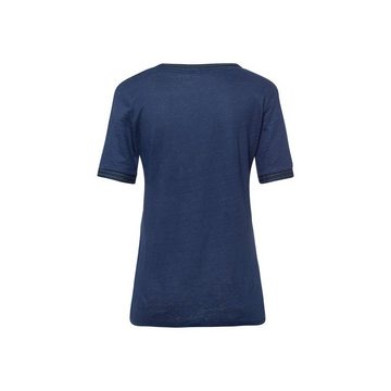 Brax Rundhalsshirt dunkel-blau regular (1-tlg)