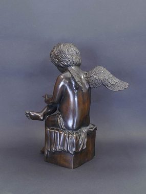 AFG Dekoobjekt Bronze Figur Skulptur Putte ein lesender Engel