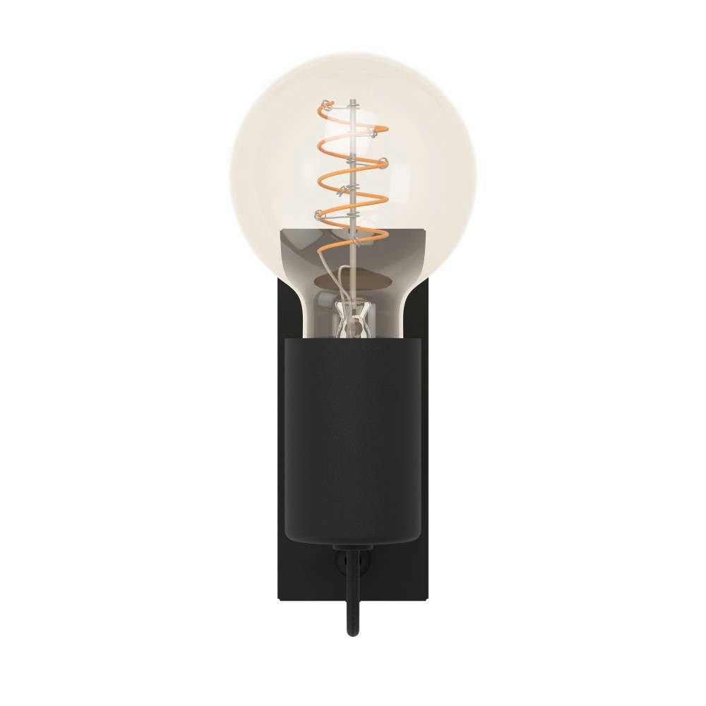 EGLO Wandleuchte BAILRIGG Wandlampe, Stahl und Holz, Wohnzimmerlampe, Flurlampe, Lampe, ohne Leuchtmittel, Wandleuchte, L5,5 x H13,5 cm, schwarz, braun, 1X40W exkl.