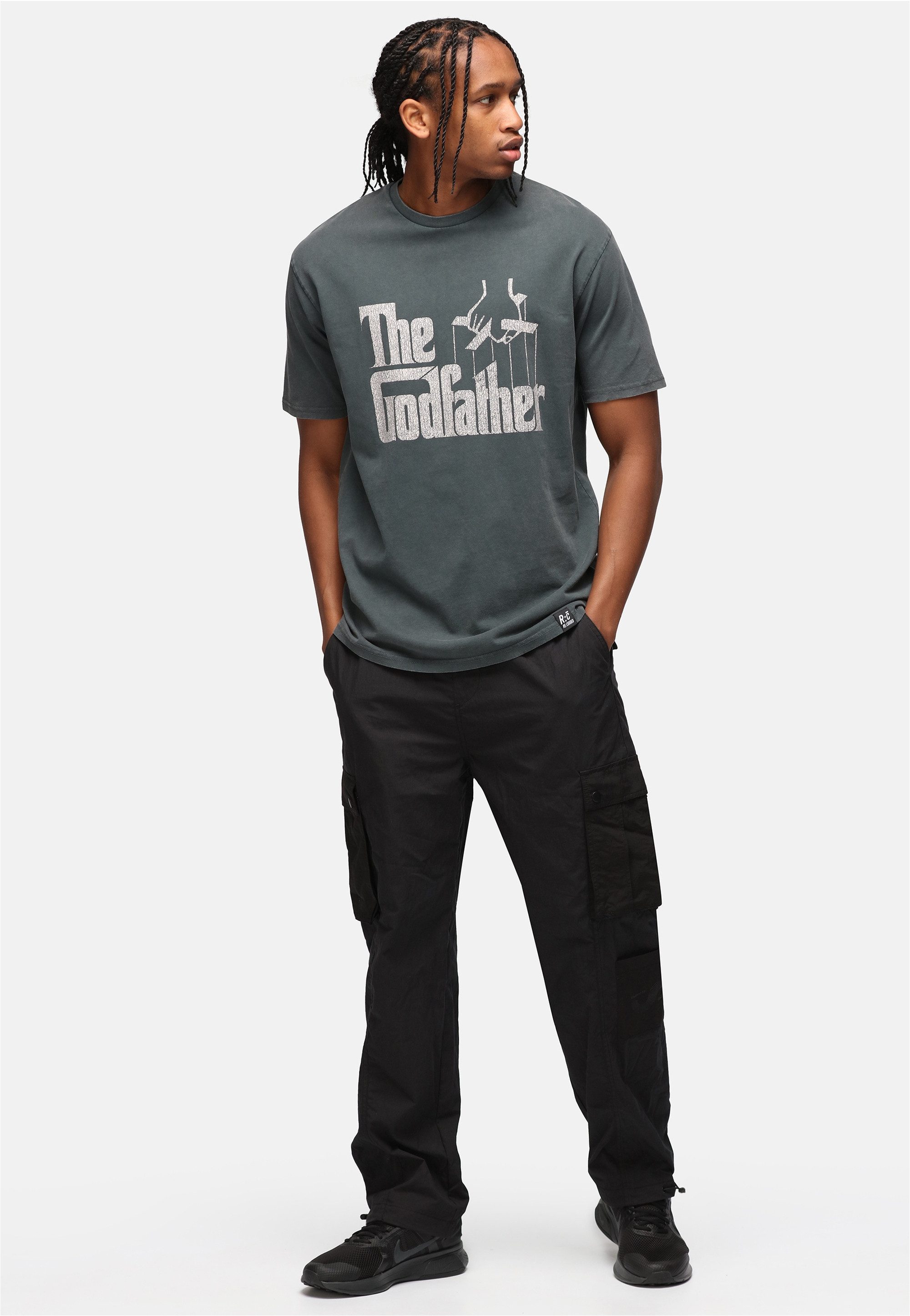 Recovered T-Shirt The Godfather Strings Logo Washed Relaxed im zeitlosen Design