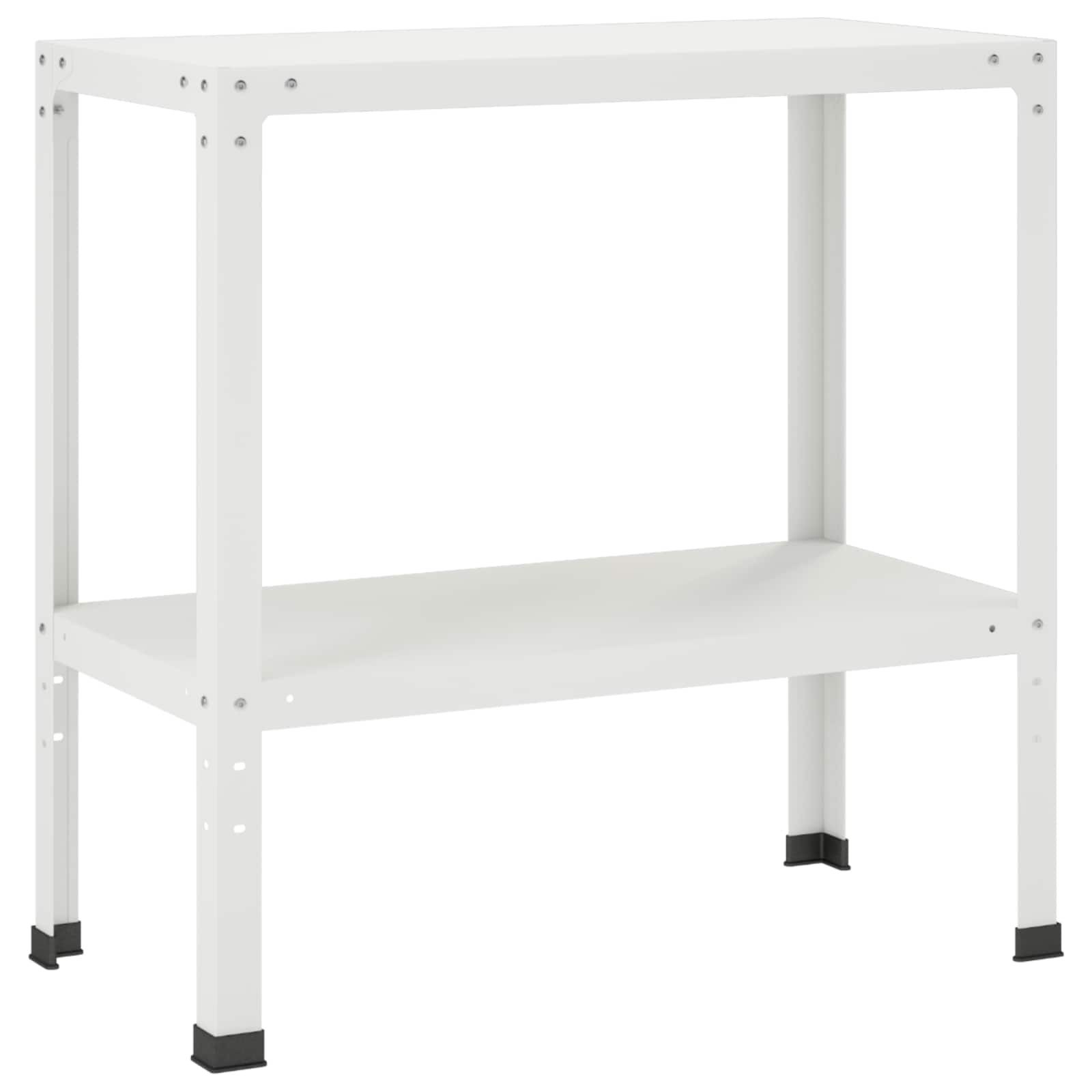 vidaXL Schutznetz Pflanztisch 60 x 40 x 80 cm Pulverbeschichteter Stahl Weiß, BxL: 40x60 m, (1-St)