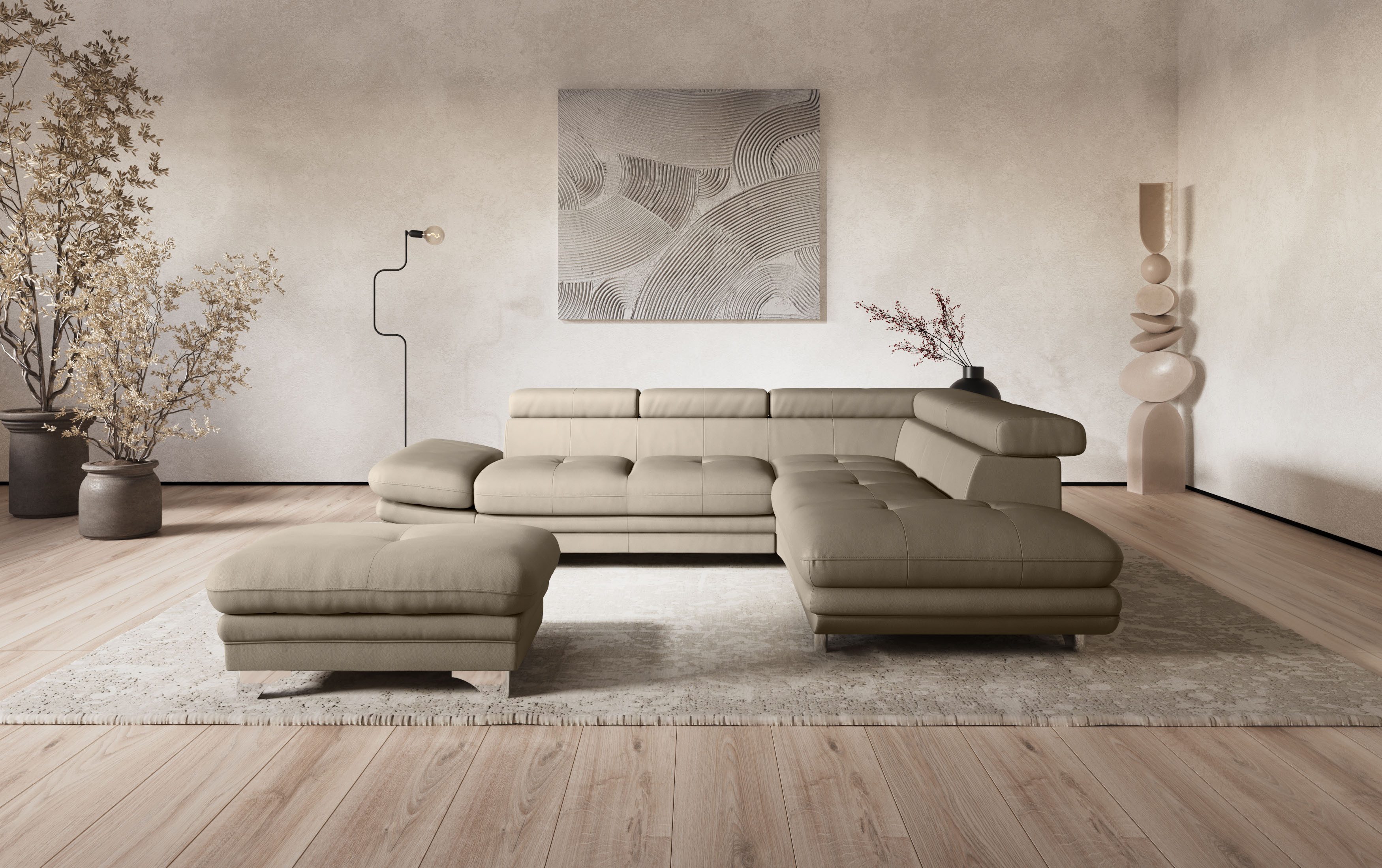 COTTA Ecksofa Enterprise L-Form, mit Arm- günstig online kaufen