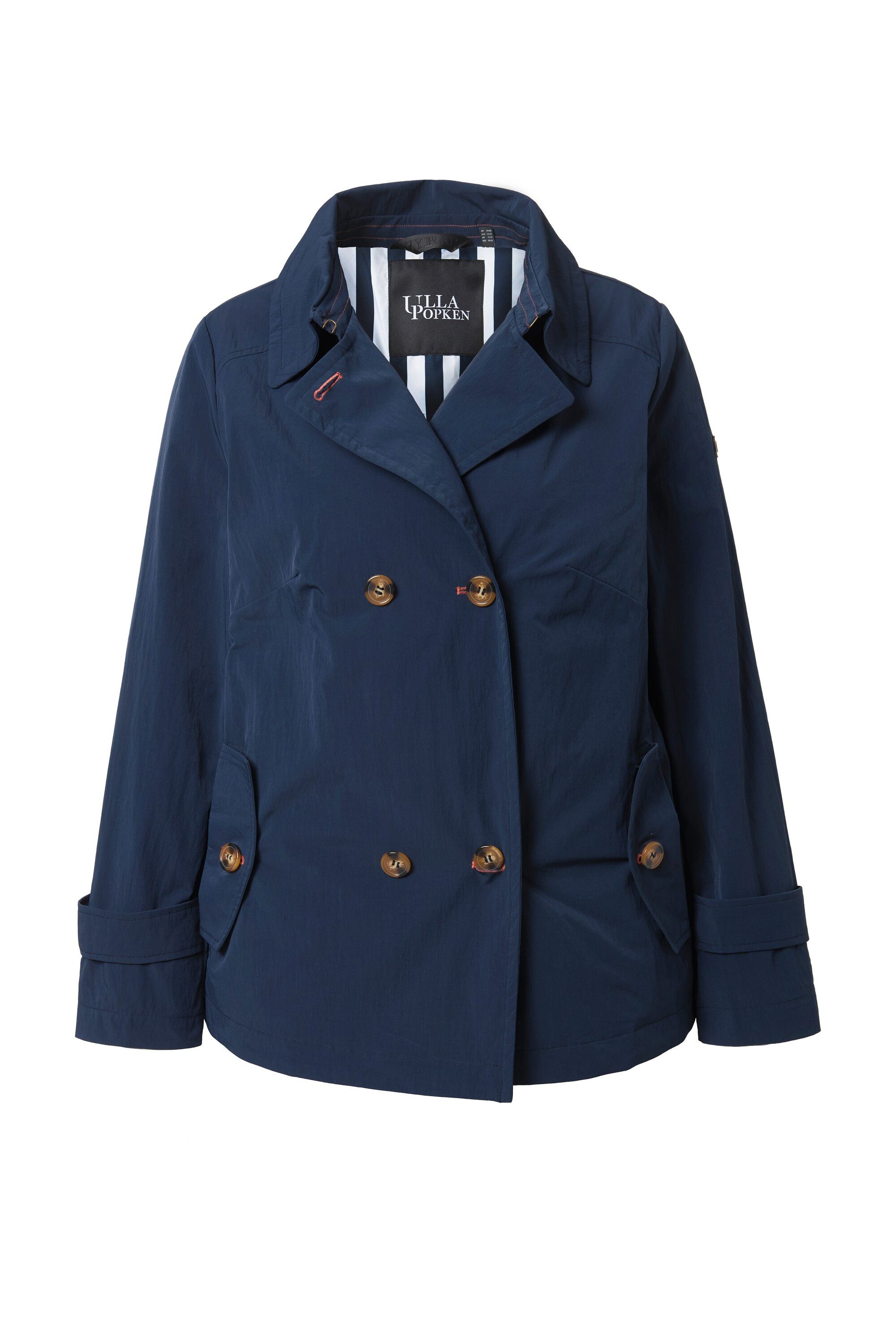 Ulla Popken Outdoorjacke HYPRAR Kurz-Trenchcoat A-Linie wasserabweisend günstig online kaufen