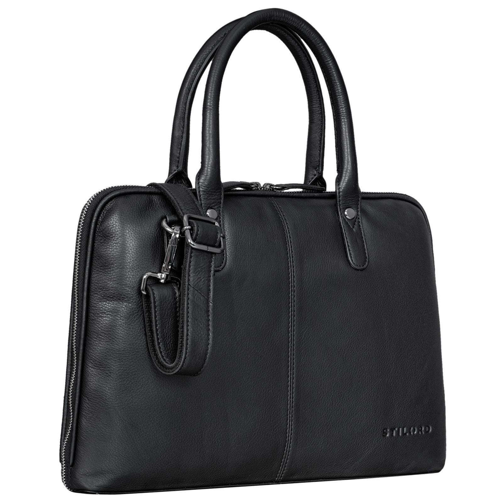 STILORD Handtasche "Jolie" Business Tasche Frauen Leder schwarz