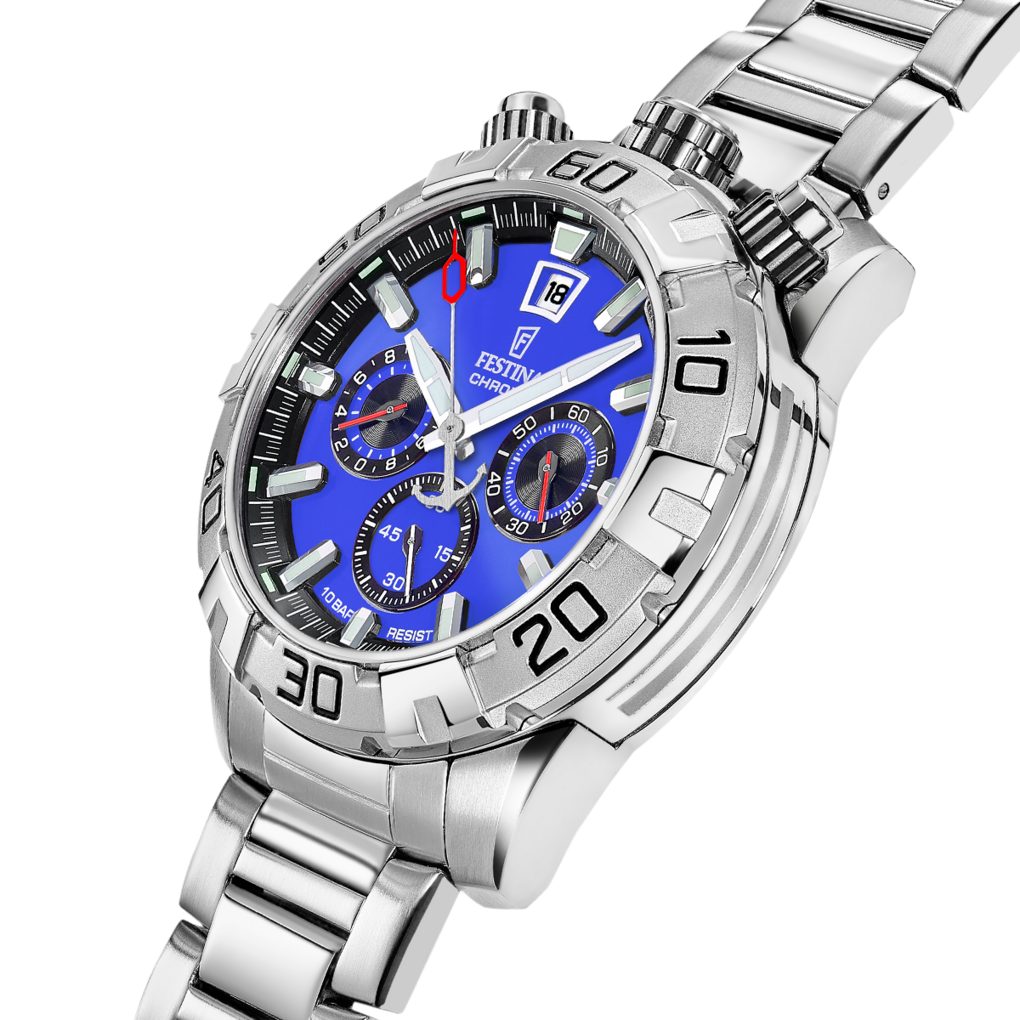 Festina Chronograph The Originals/Diver F20743/3, Quarzuhr, Armbanduhr, Herrenuhr, Edelstahlarmband, analog, Tag