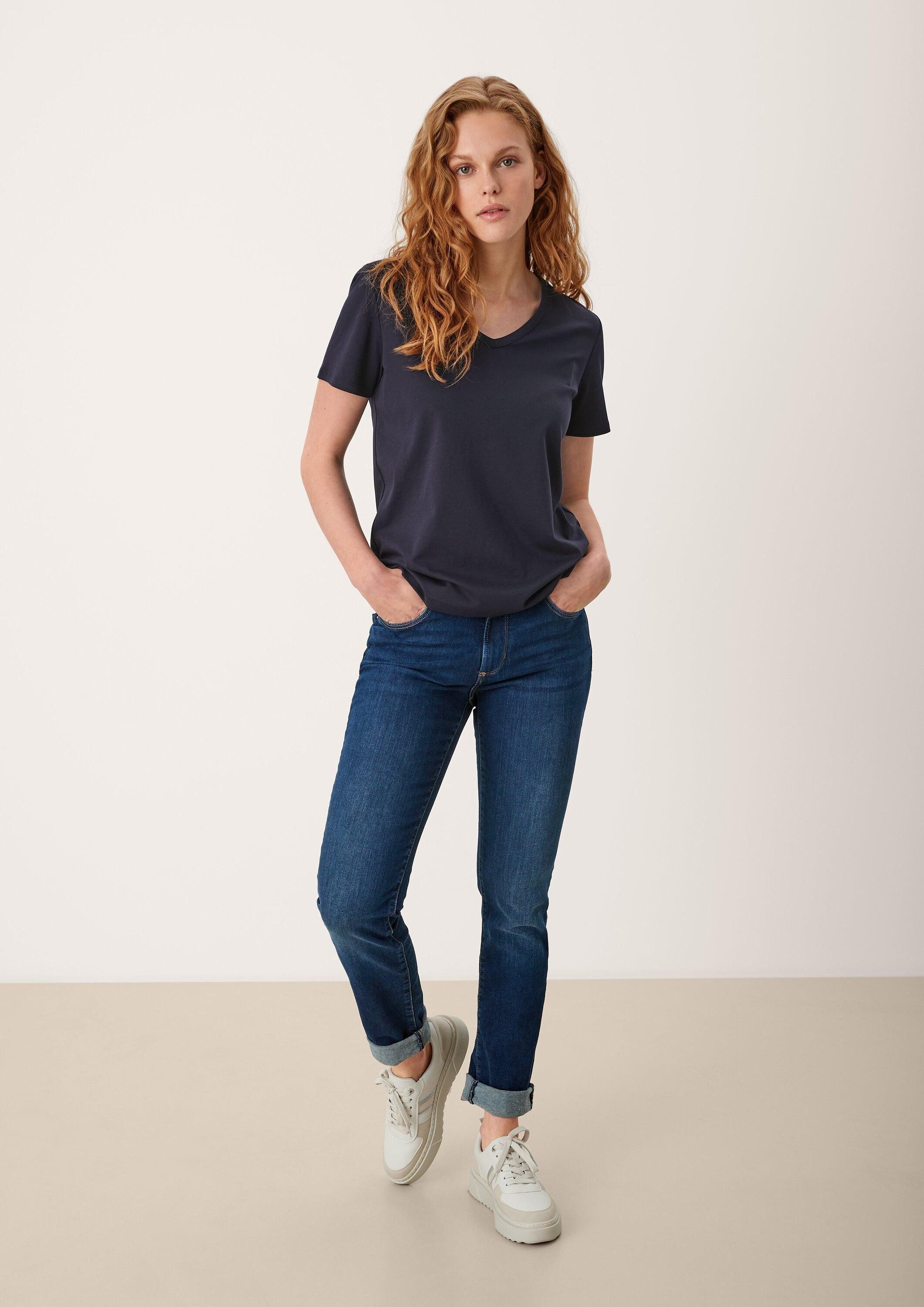 s.Oliver Kurzarmshirt T-Shirt T-Shirt aus Baumwolle