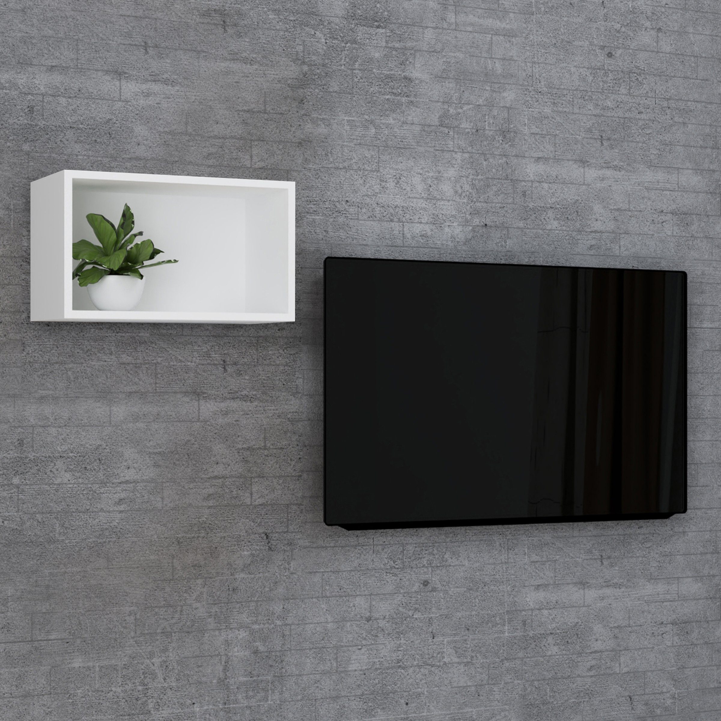 VCM Wandregal Holz Wandregal Hängeregal Wandboard Regal Arila S