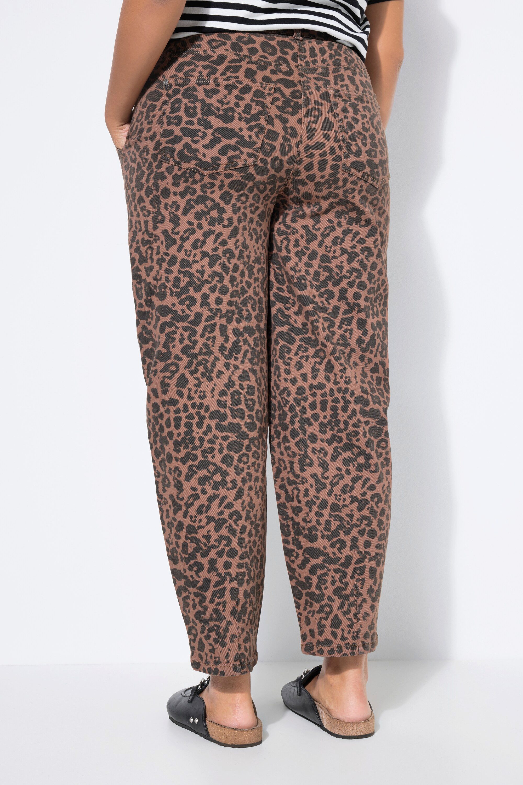 Studio Untold Regular-fit-Jeans Ballon-Jeans Wide Ballon Legs Leo Bundfalten