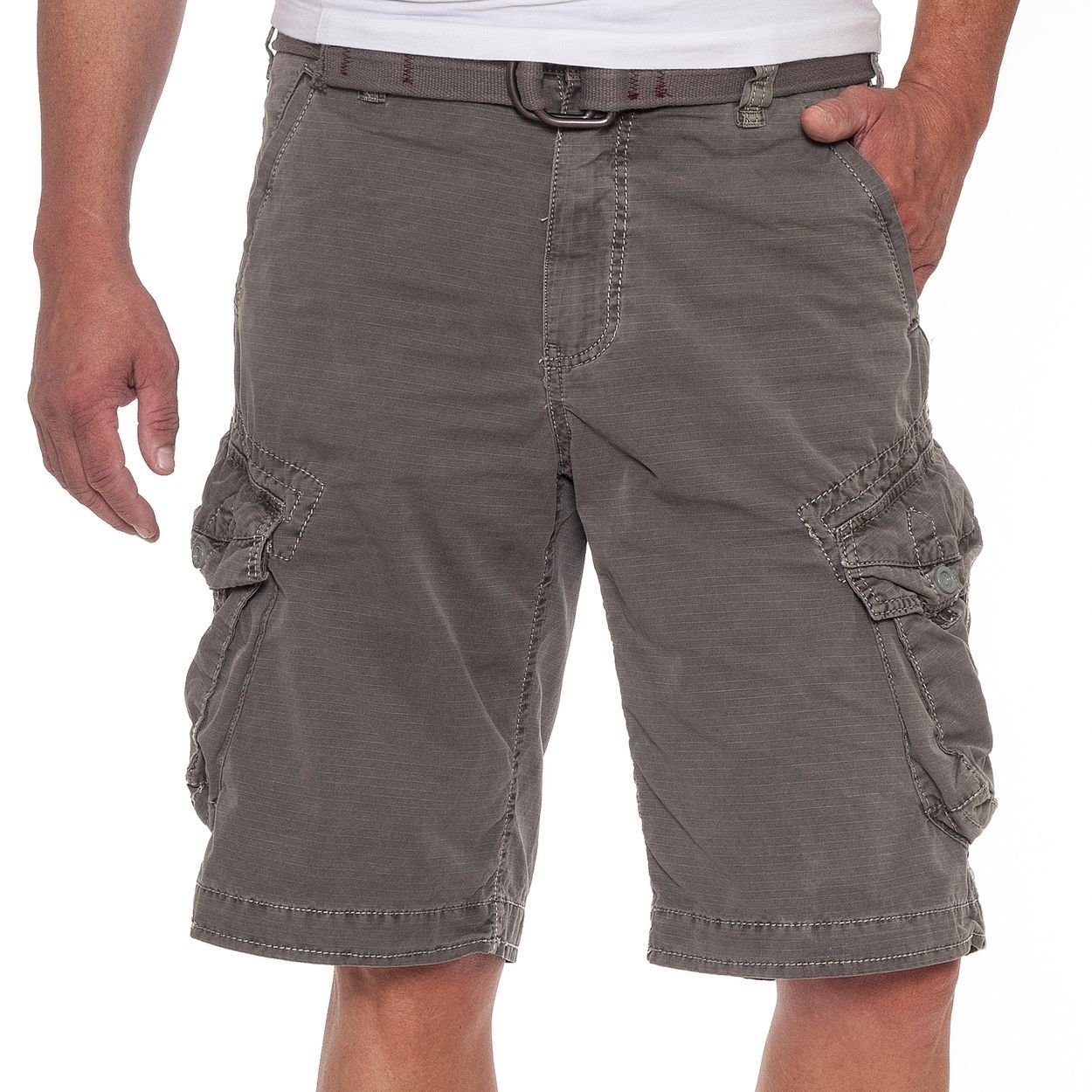 Jet Lag Cargoshorts Take off Dark Grey 3 mit Gürtel