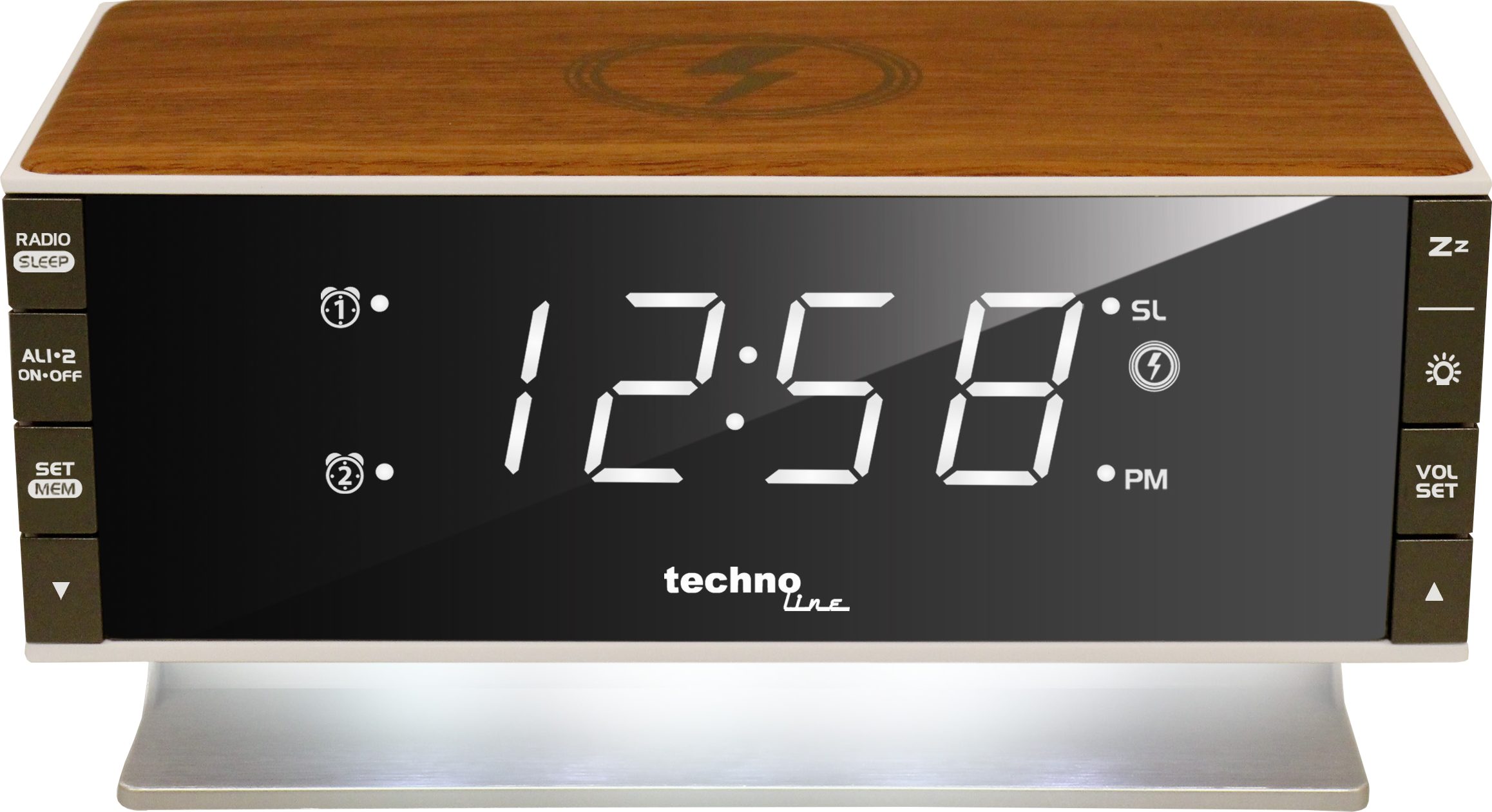 technoline Wecker WT 487 Kabelloses Laden durch Qi-Technologie günstig online kaufen