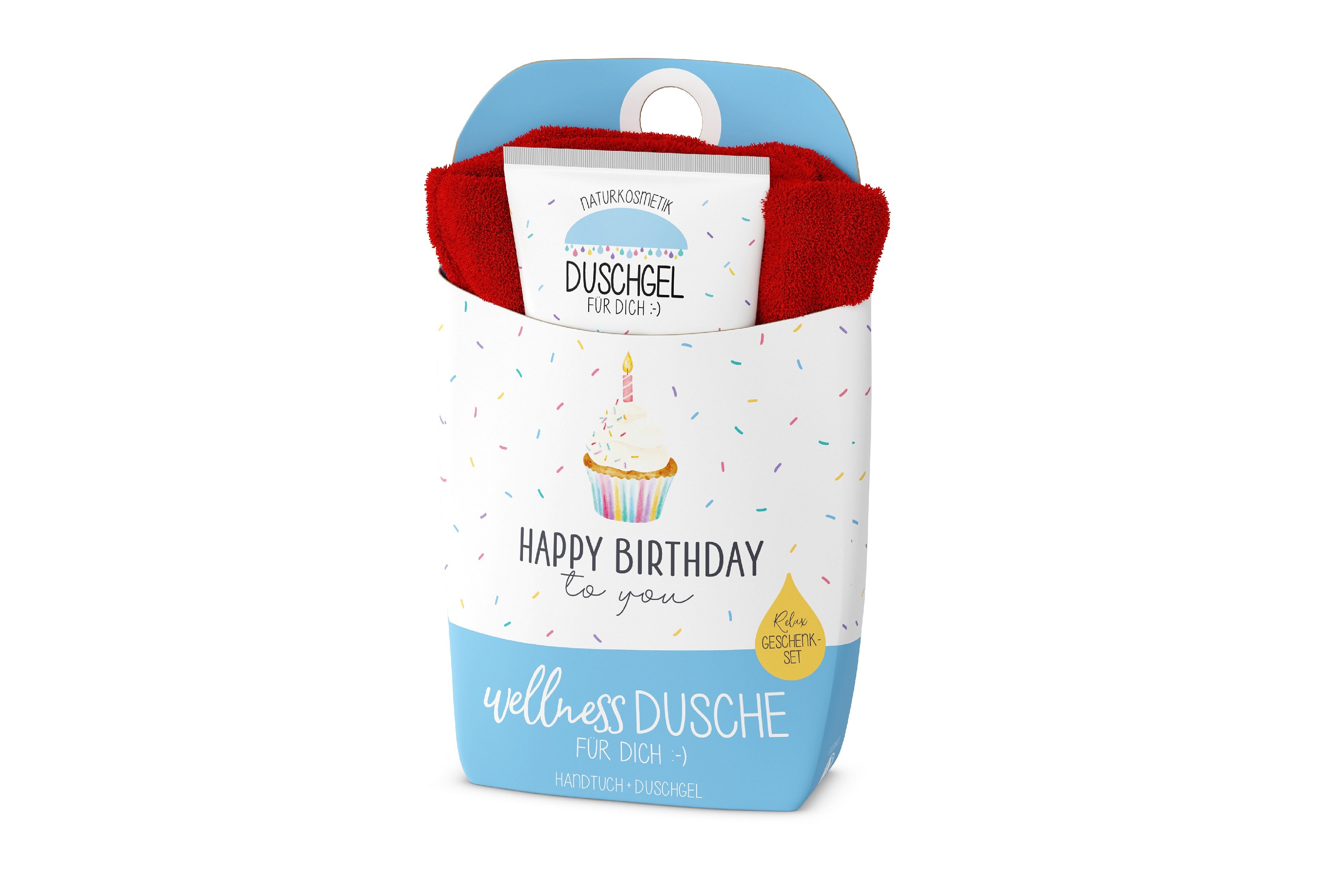 La Vida Duschgel Wellnessdusche Geschenkset Duschgel Handtuch la vida Geburtstag Torte