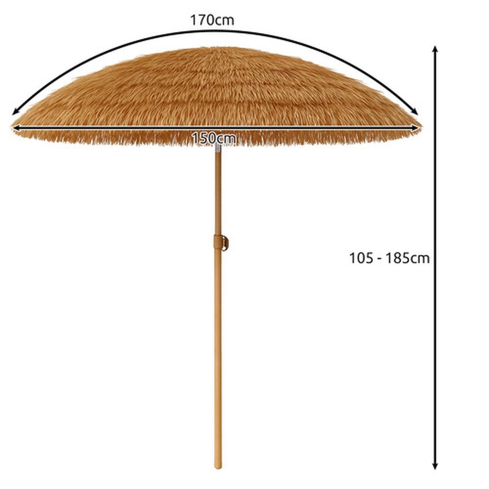 Gardlov Sonnenschirm Gartenschirm Strandschirm, LxB: 150x170 cm, Spar-Set, einfache Montage, höhenverstellbar 105–185 cm, ideal für Balkon, Terrasse oder Garten