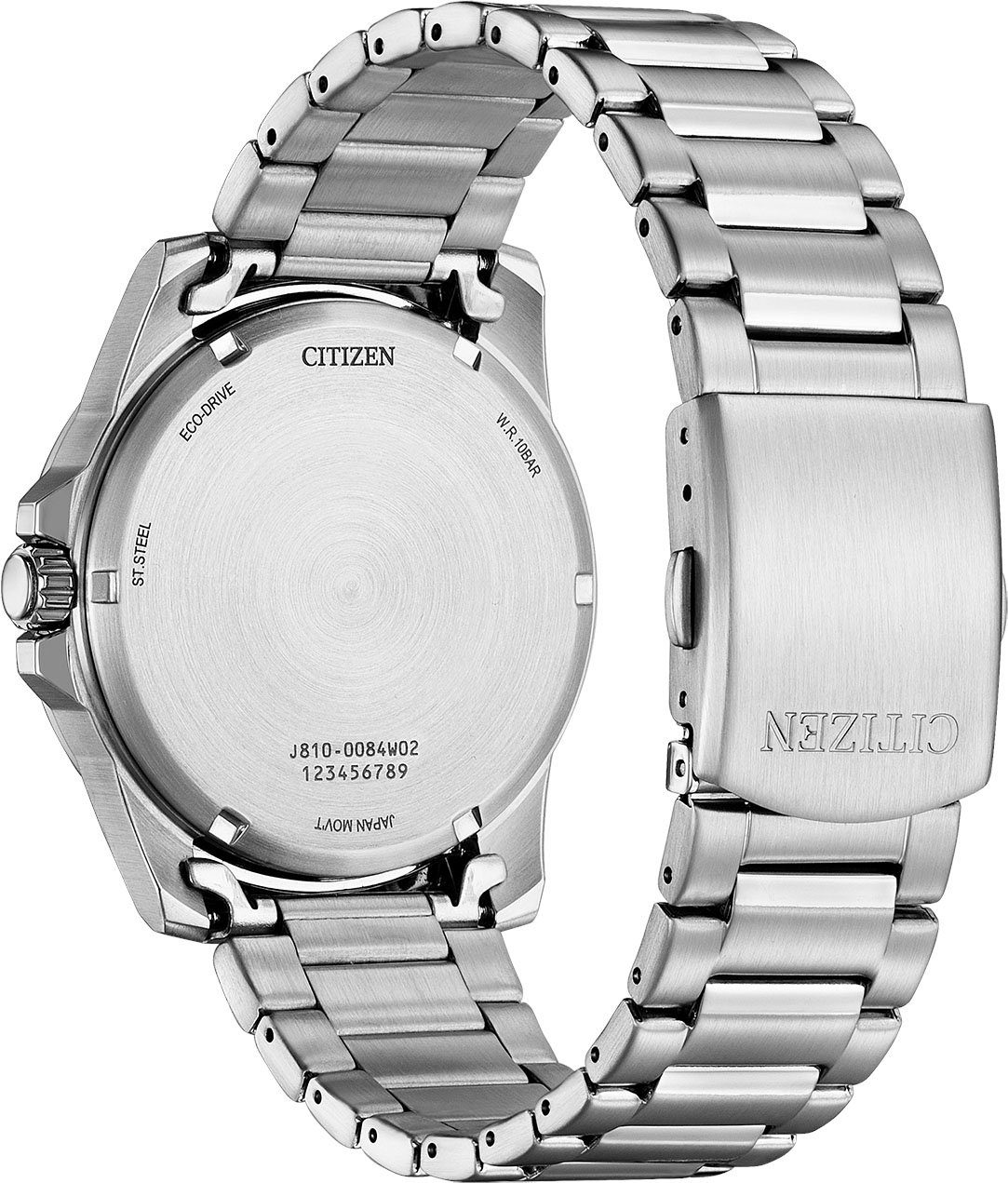 Citizen Solaruhr AW1811-82X, Armbanduhr, Herrenuhr, Edelstahlarmband, bis 10 bar wasserdicht, Datum