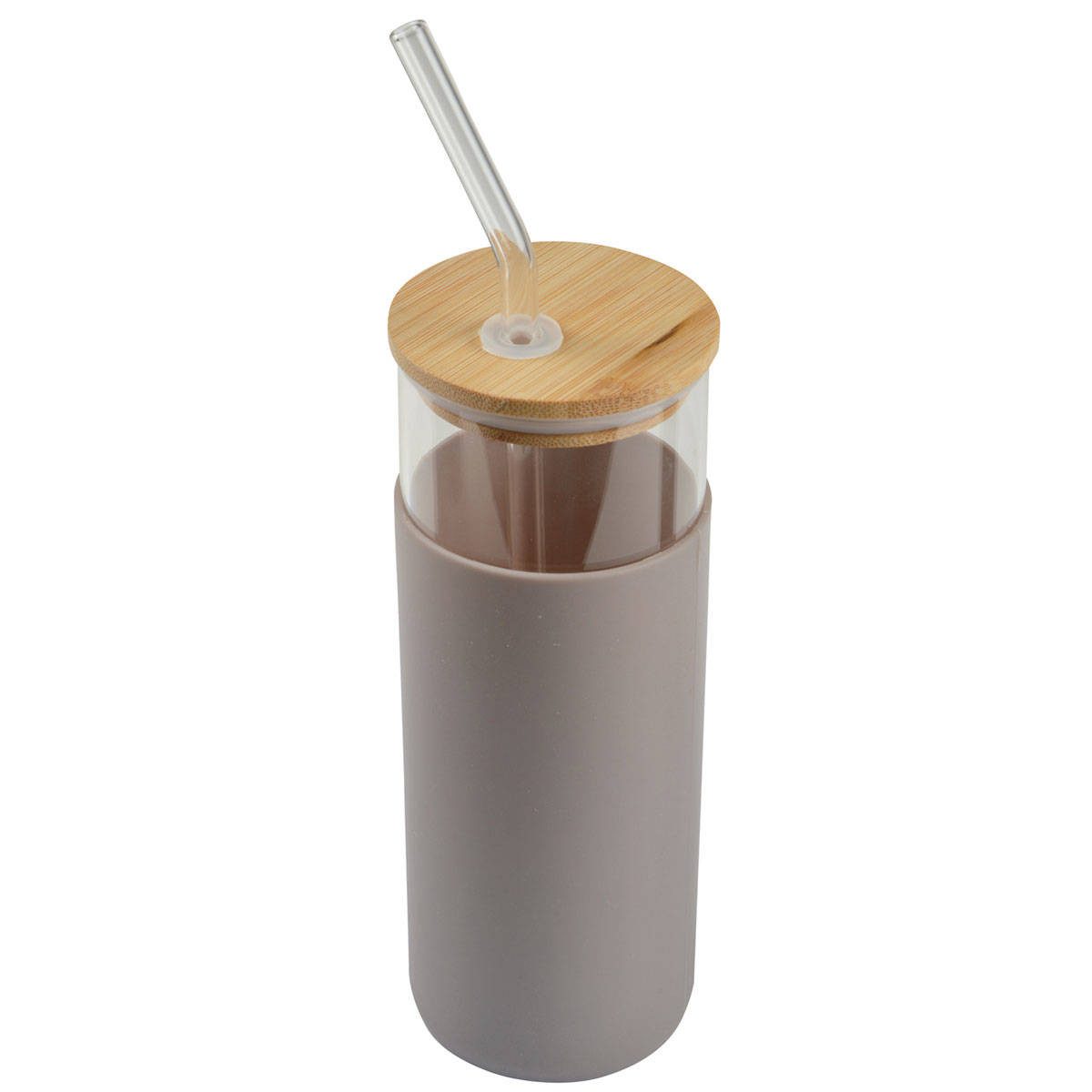 Homea Vorratsglas Trinkflasche mit Silikonhülle, 0,5 L, Glas, (einzeln, einzeln)