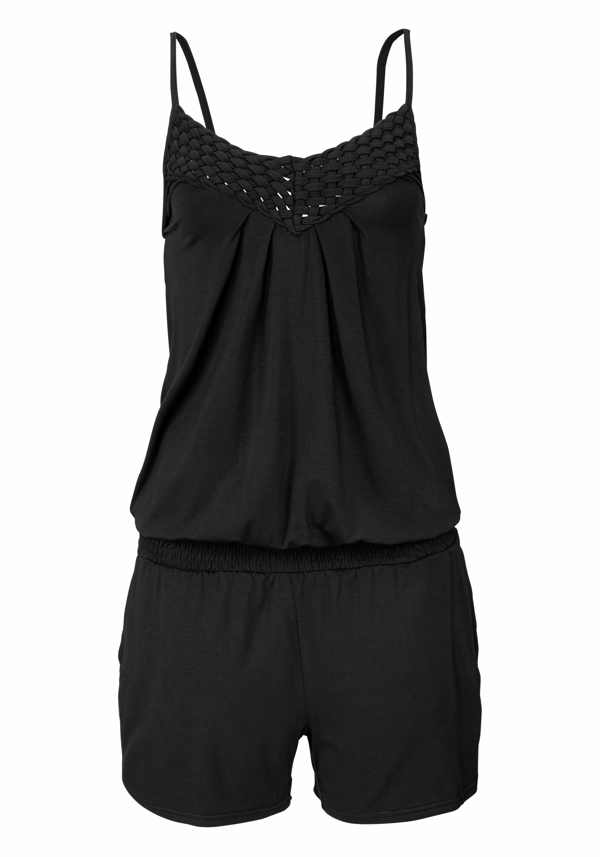 LASCANA Overall mit Flechtdetail, sommerlicher Jumpsuit günstig online kaufen