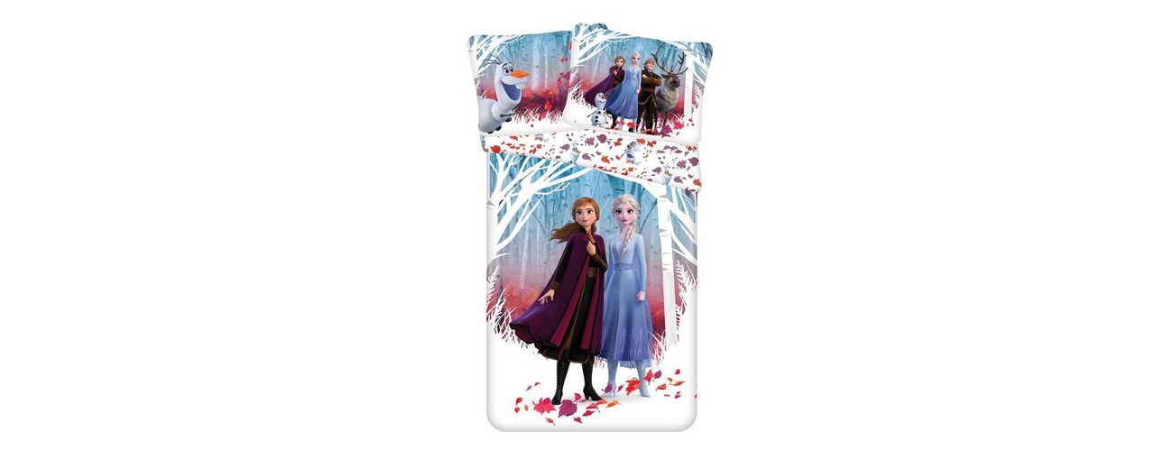Frozen Bettwäsche Set Elsa & Anna 3D Druck - Mikrofaser Single 135x200cm