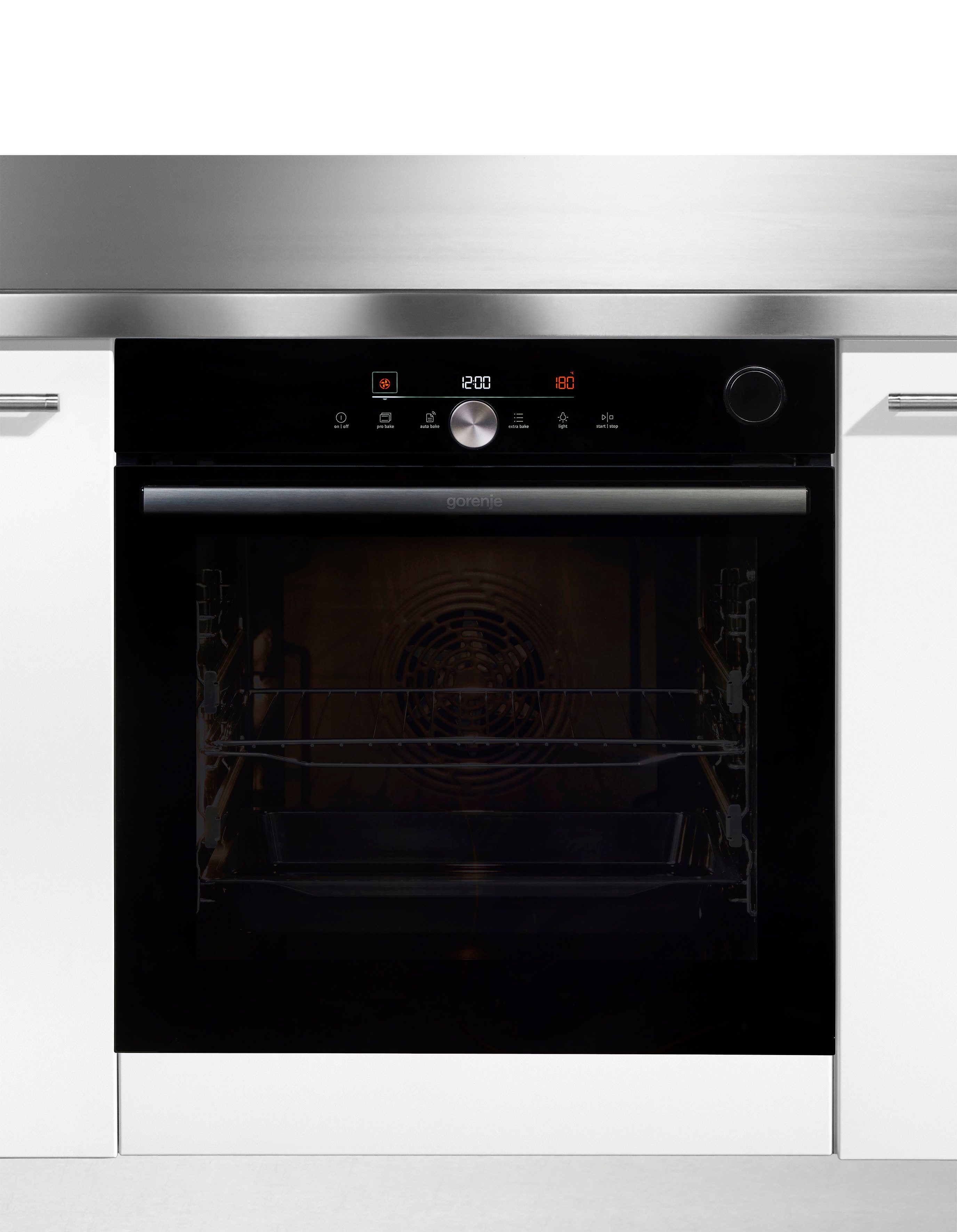 GORENJE Backofen BSA 6747 DGWI, mit 2-fach-Teleskopauszug, Aqua-Reinigungsfunktion, AirFry-Funktion