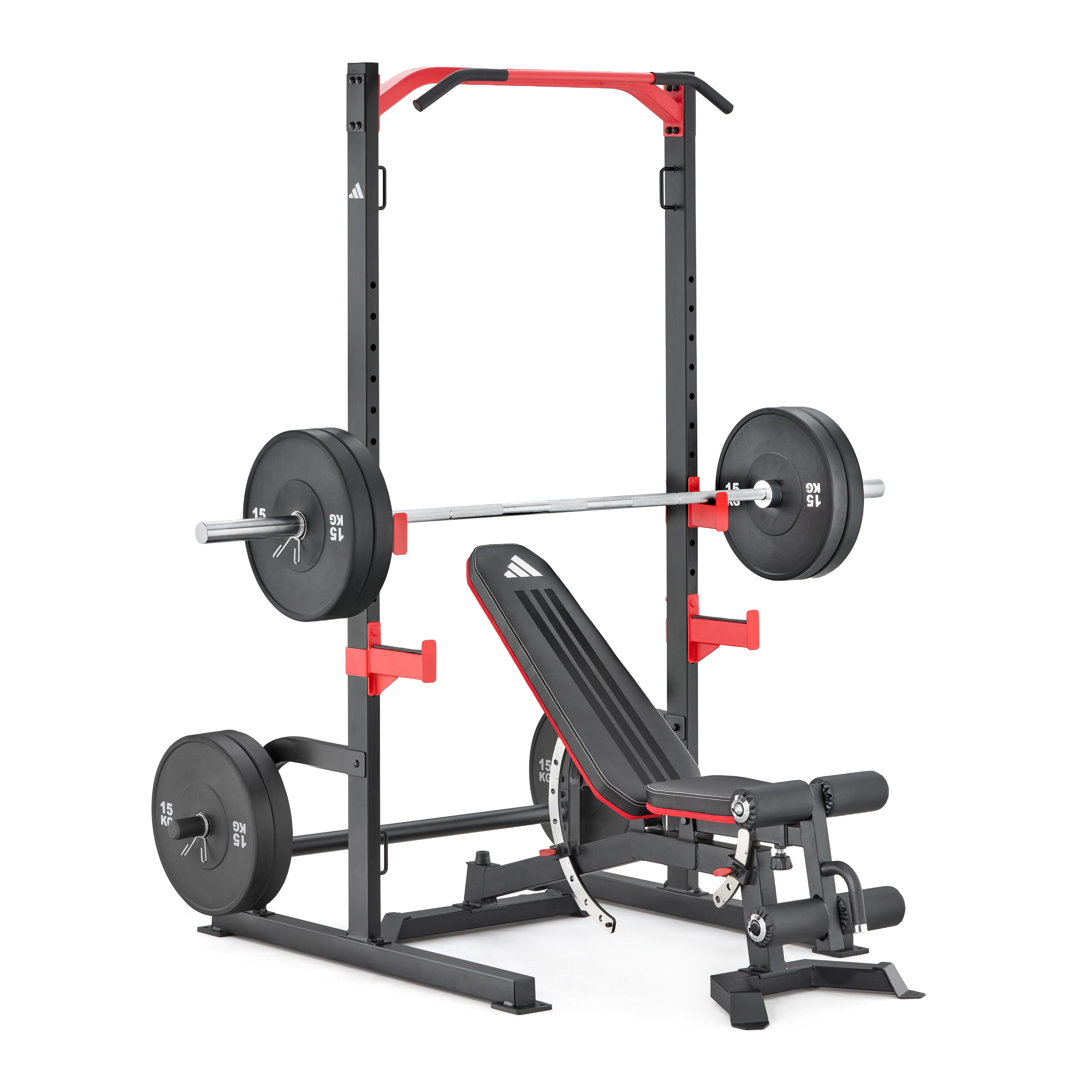 adidas Performance Power Rack adidas Power Rack, Stabiles Power Rack mit Klimmzugstange, Band-Ankern und Scheibenablage