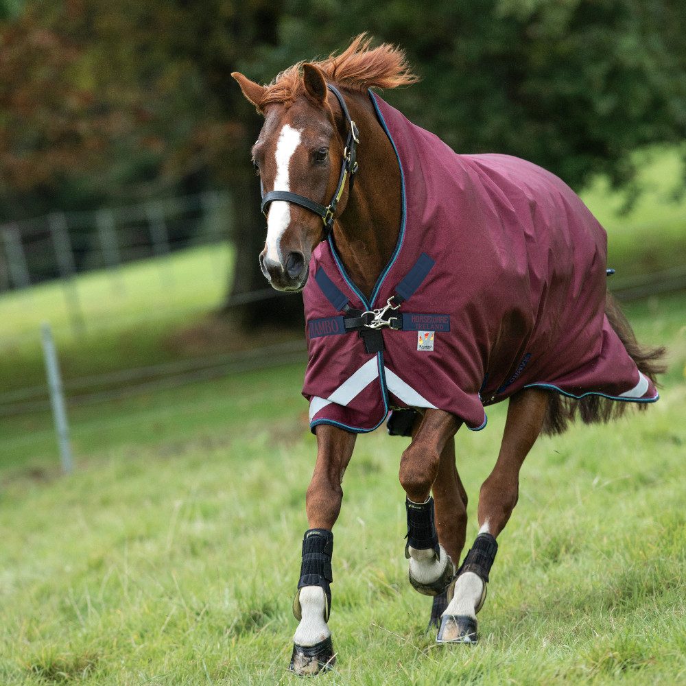 Horseware Pferde-Thermodecke Horseware Rambo Wug Turnout Med 200g - Burgundy