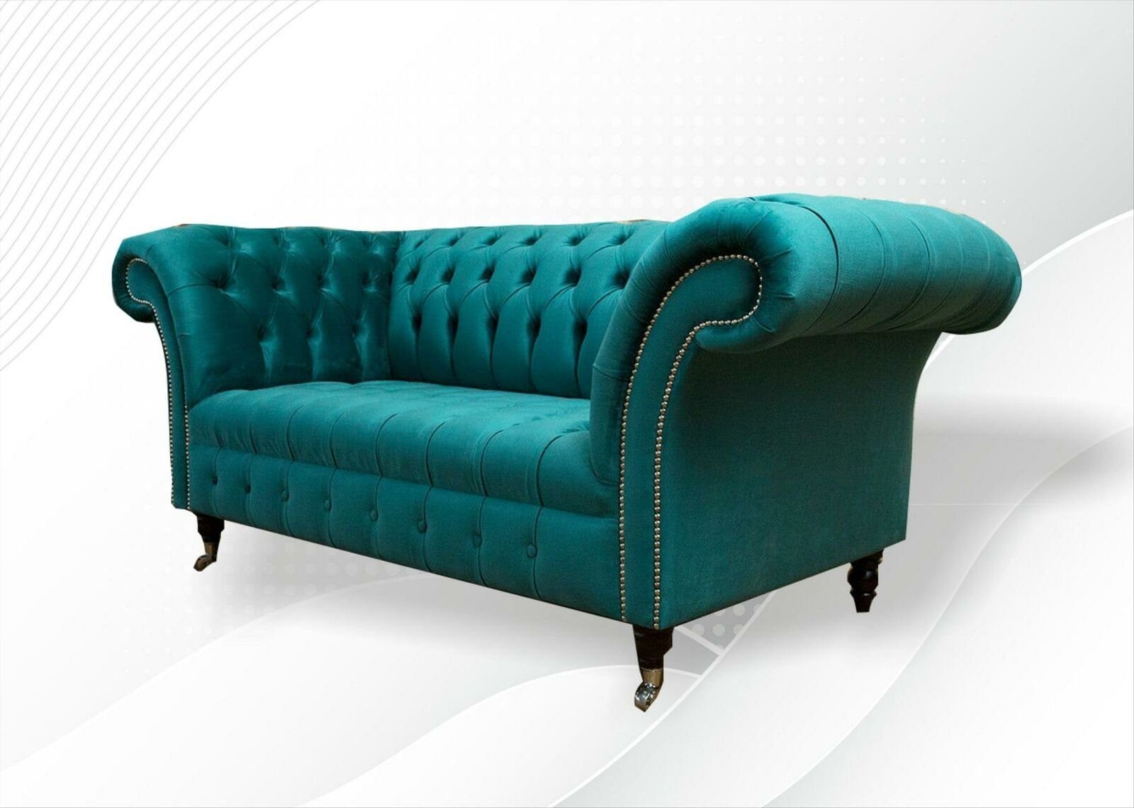 2 Sitzer JVmoebel Couch Sofas Polster Sofa Lounge Chesterfield-Sofa, Design Chesterfield Luxus