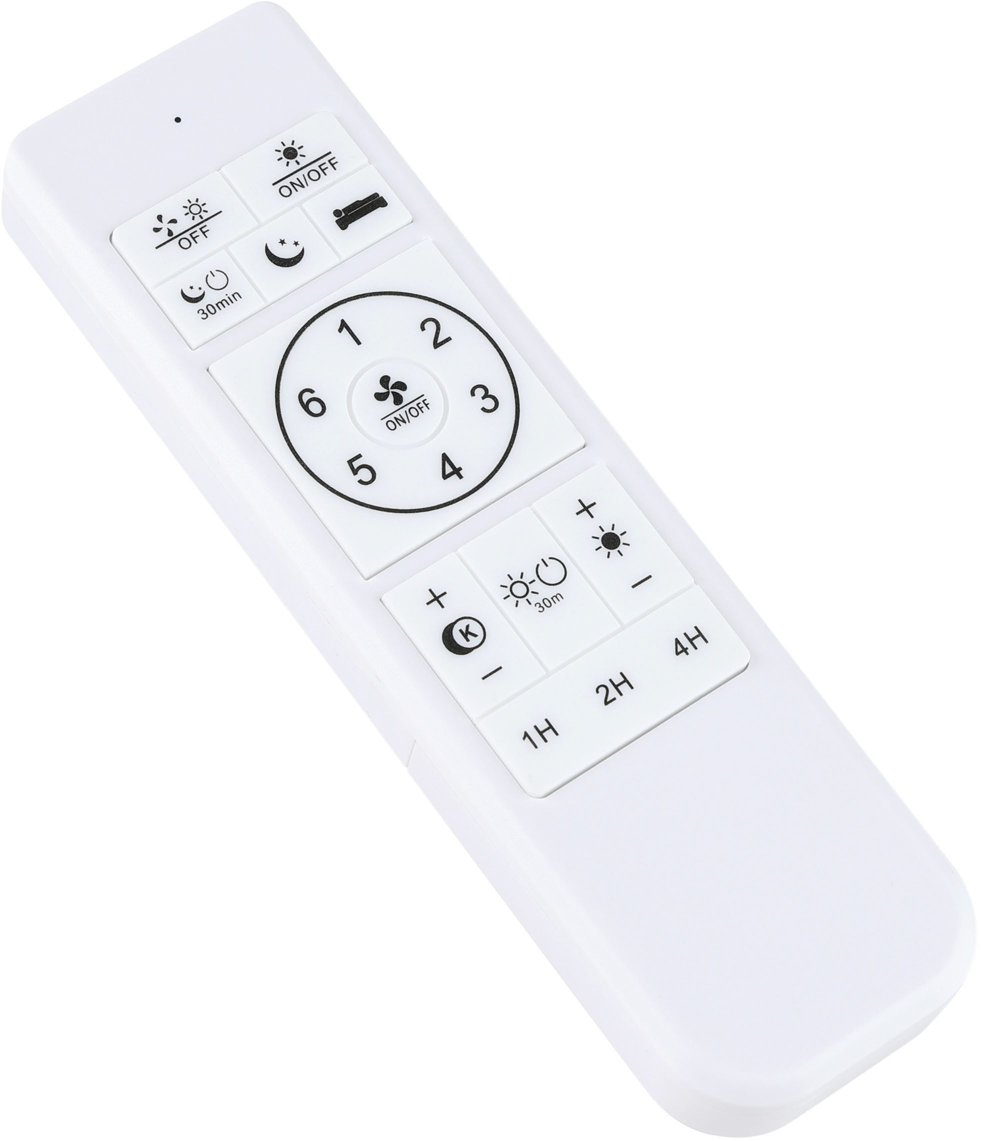 EGLO LED Deckenleuchte MORENCI Leuchte und Ventilator - ABS - LED;LED - 1X43W;1X2,9W - IP20, CCT - über Fernbedienung, Dimmfunktion, Farbwechsel, Nachtlichtfunktion, Timerfunktion, Ventilatorfunktion, mehrere Helligkeitsstufen, LED fest integriert, Neutralweiß, Kaltweiß, Warmweiß, Deckenventilator, Deckenleuchte, Wohnzimmer, Schlafzimmer, H24 x Ø48cm
