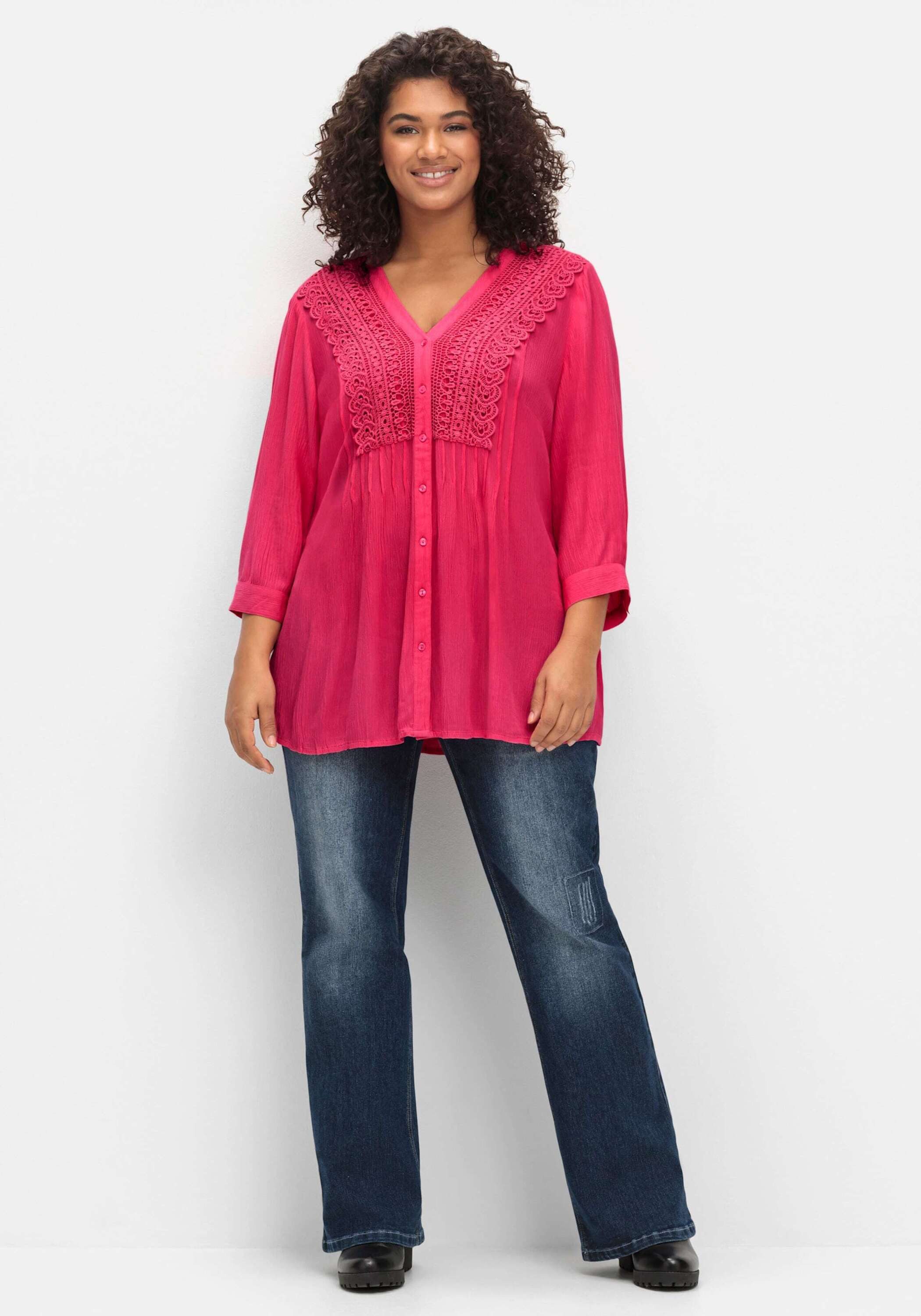 sheego by Joe Browns Klassische Bluse Longbluse 3/4-Arm günstig online kaufen