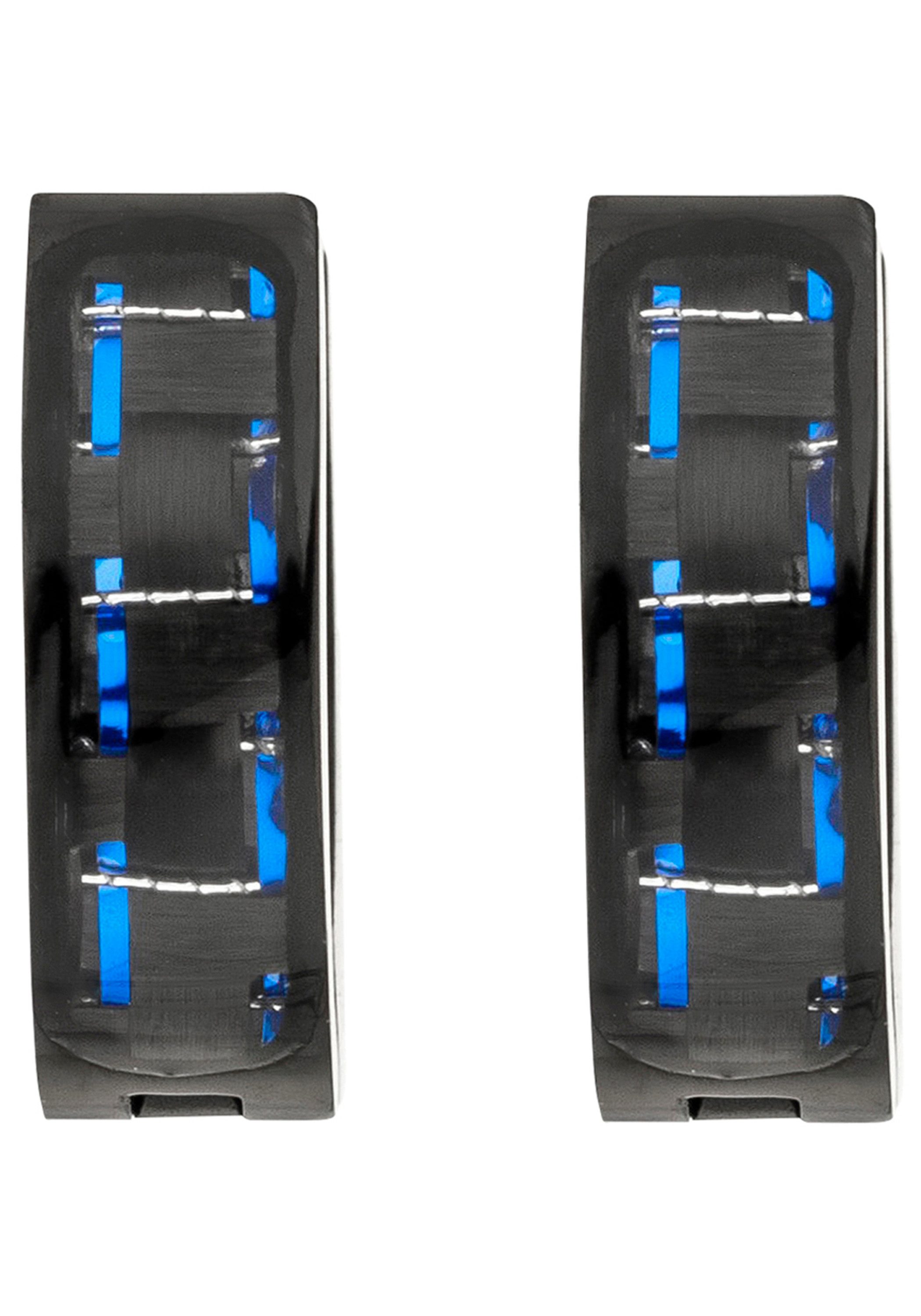 JOBO Paar Creolen, Edelstahl schwarz beschichtet mit Carbon günstig online kaufen