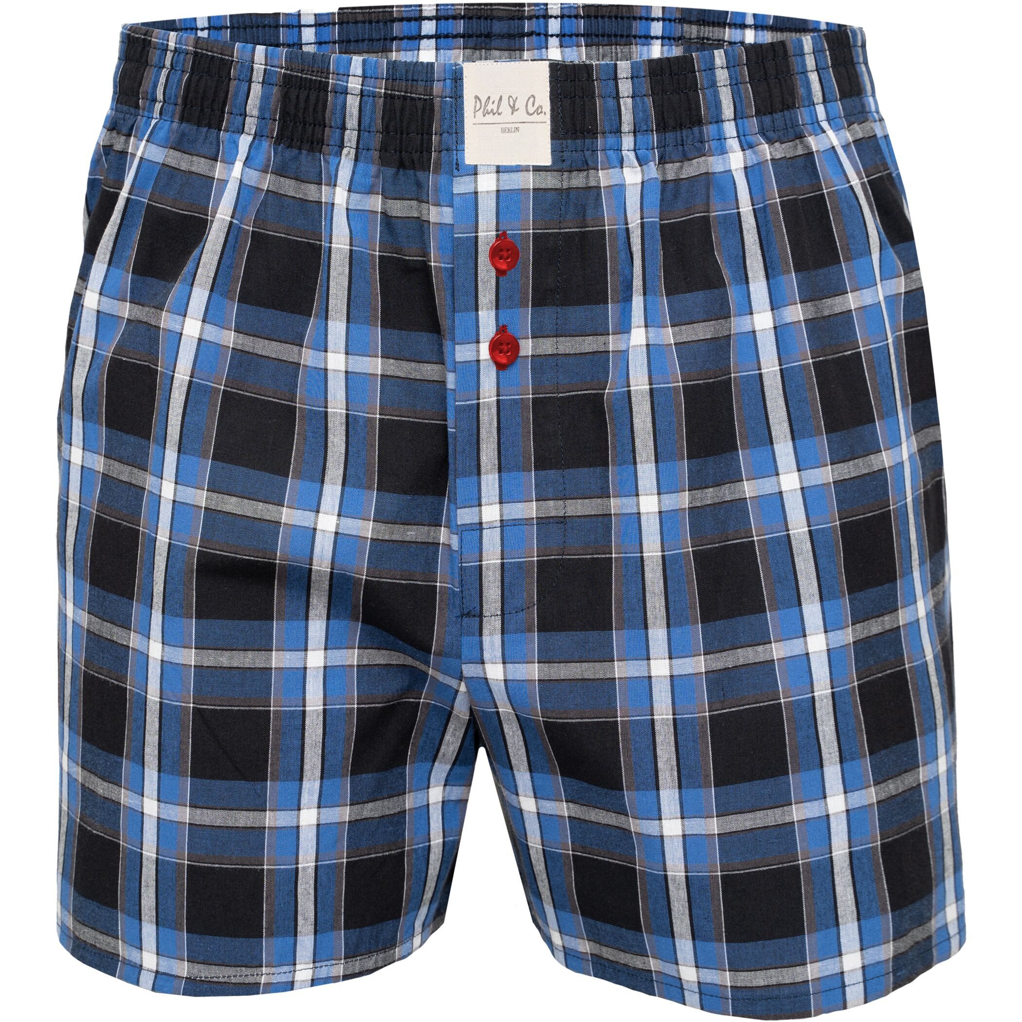 Phil & Co. Boxershorts 8 Phil & Co. Berlin Webboxer Herren american Boxer Boxershorts Shorts (1-St)