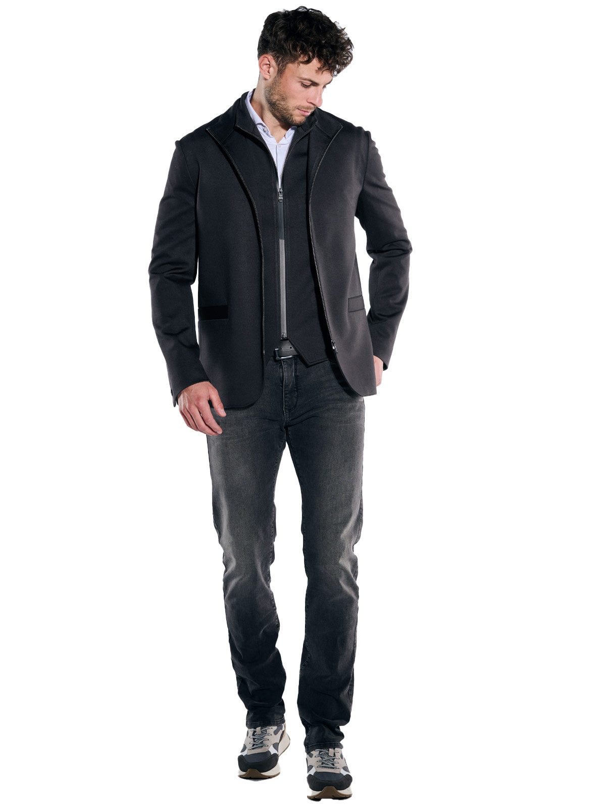 emilio adani Sakko Herren Anzug-Sakko slim fit, Schwarz