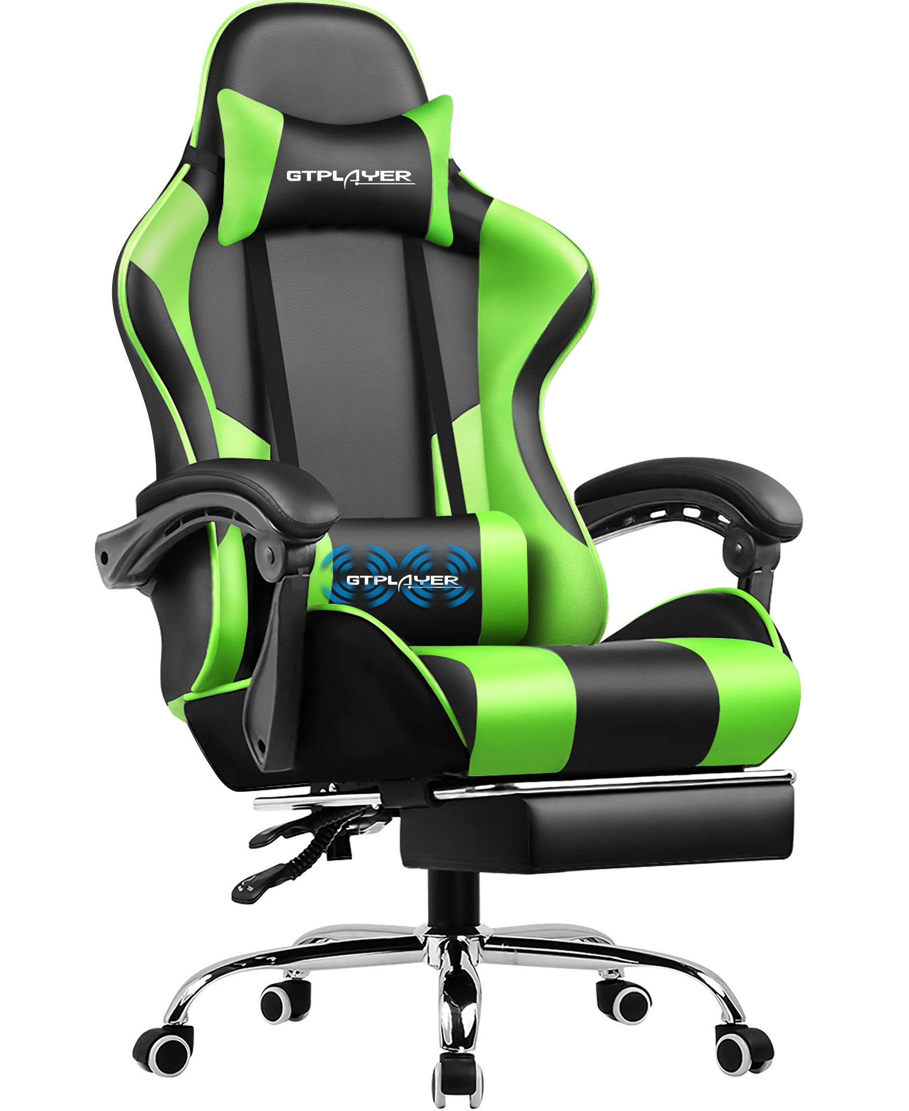 GTPLAYER Gaming-Stuhl Bürostuhl mit Massagefunktion, Fußstütze, günstig online kaufen