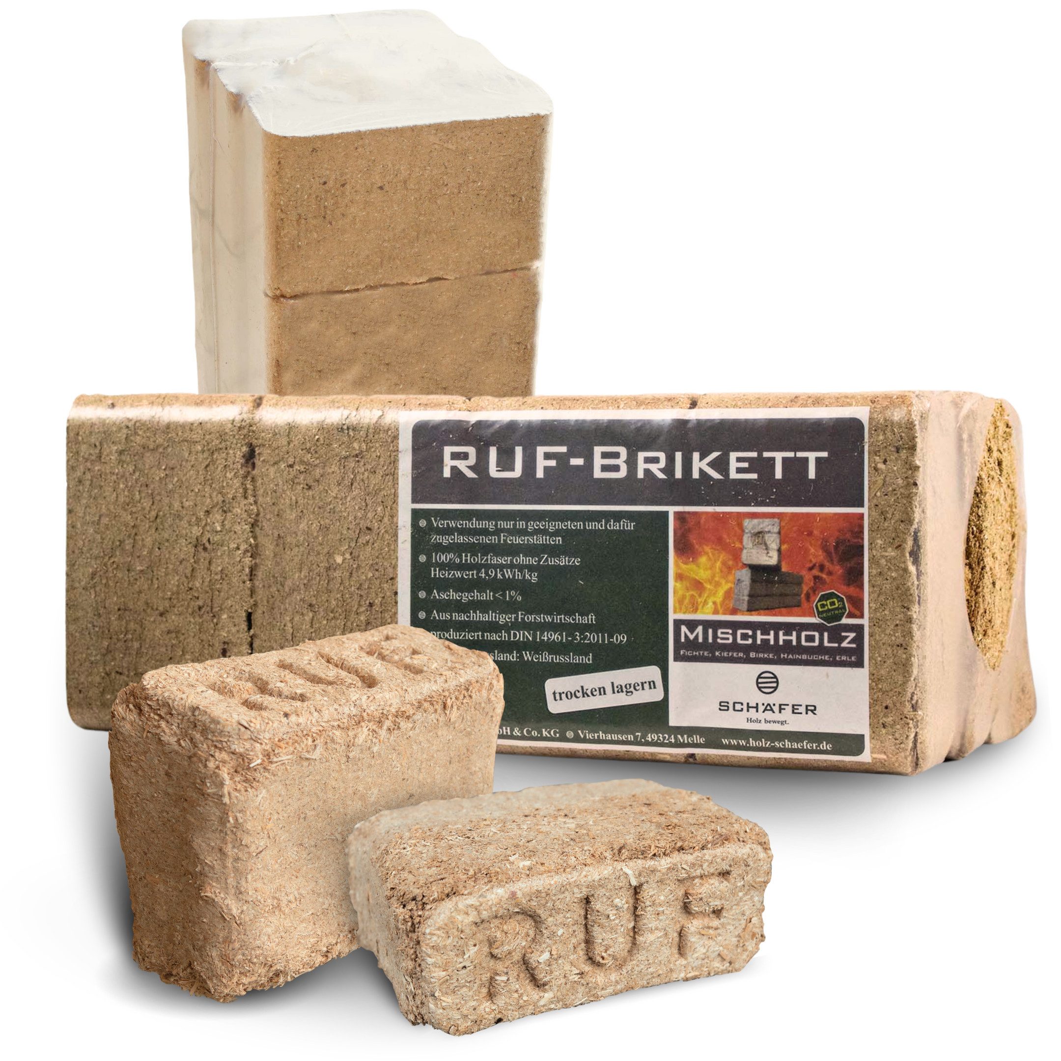 holz4home® Holzbriketts RUF Briketts Mischholz Kaminbriketts Gepresst Ofenb günstig online kaufen