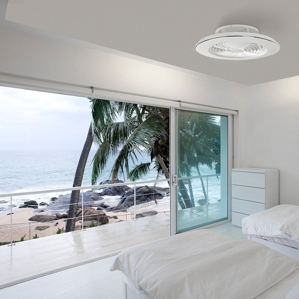 Mantra Deckenleuchte Alisio LED-Deckenleuchte Ventilator Chrom 