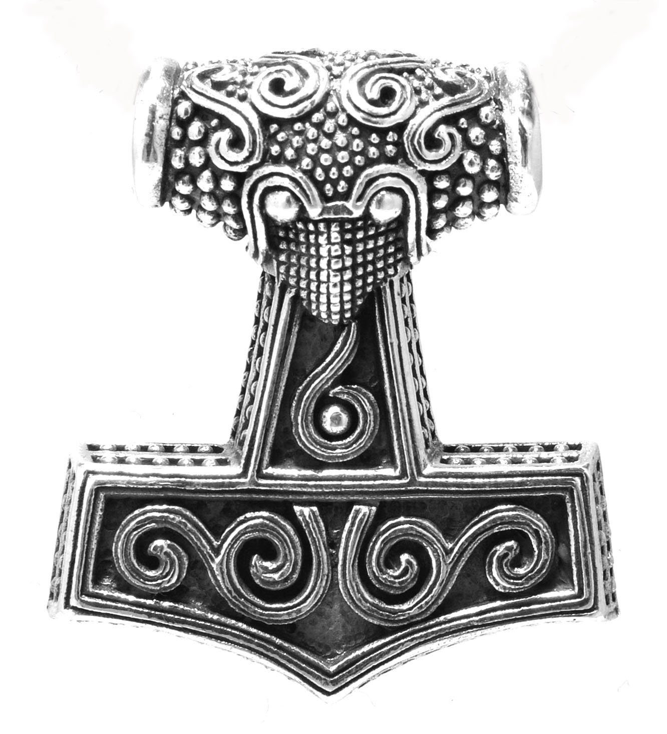 Hammer 925 of Kiss Thorshammer Leather Silber Thorhammer Wikinger Thor Kettenanhänger