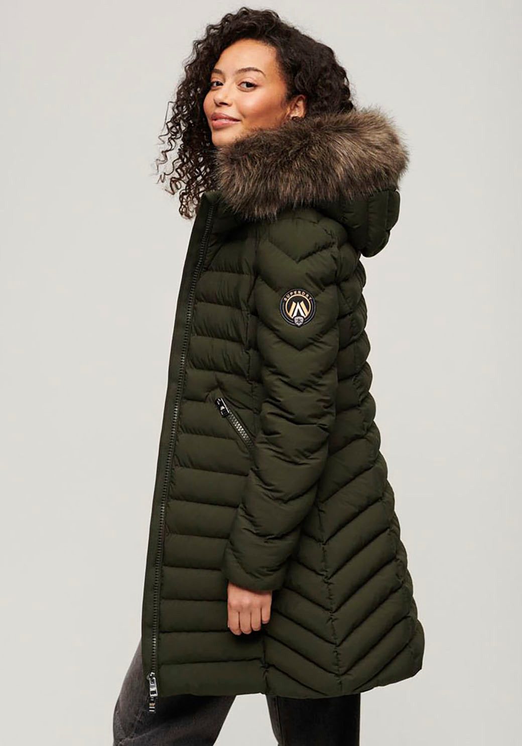 Superdry Steppjacke FUJI FAUX FUR HOOD günstig online kaufen
