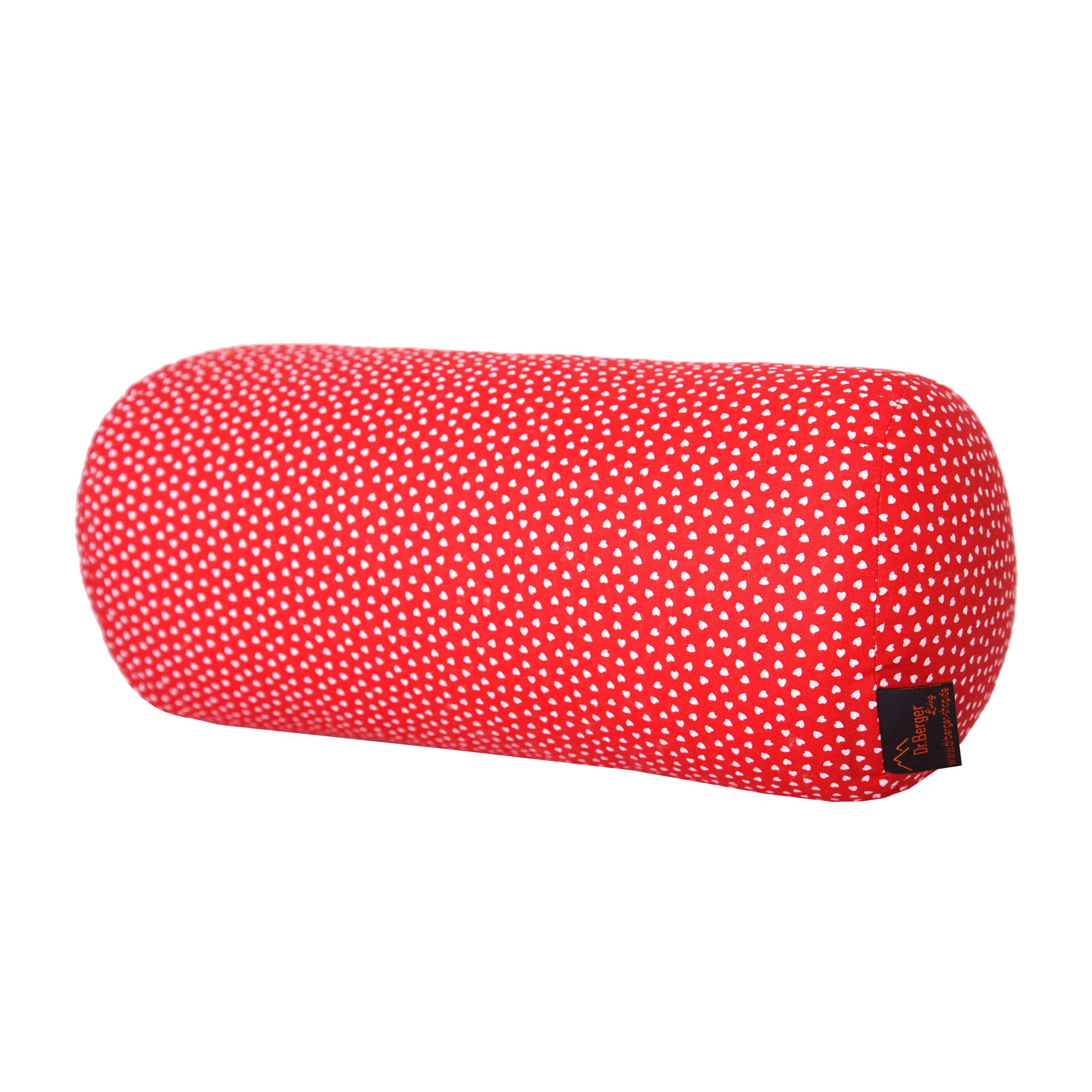Dr. Berger Living Nackenkissen Original Dr. Berger Nackenrolle 40 x 16 cm Miniherz Rot