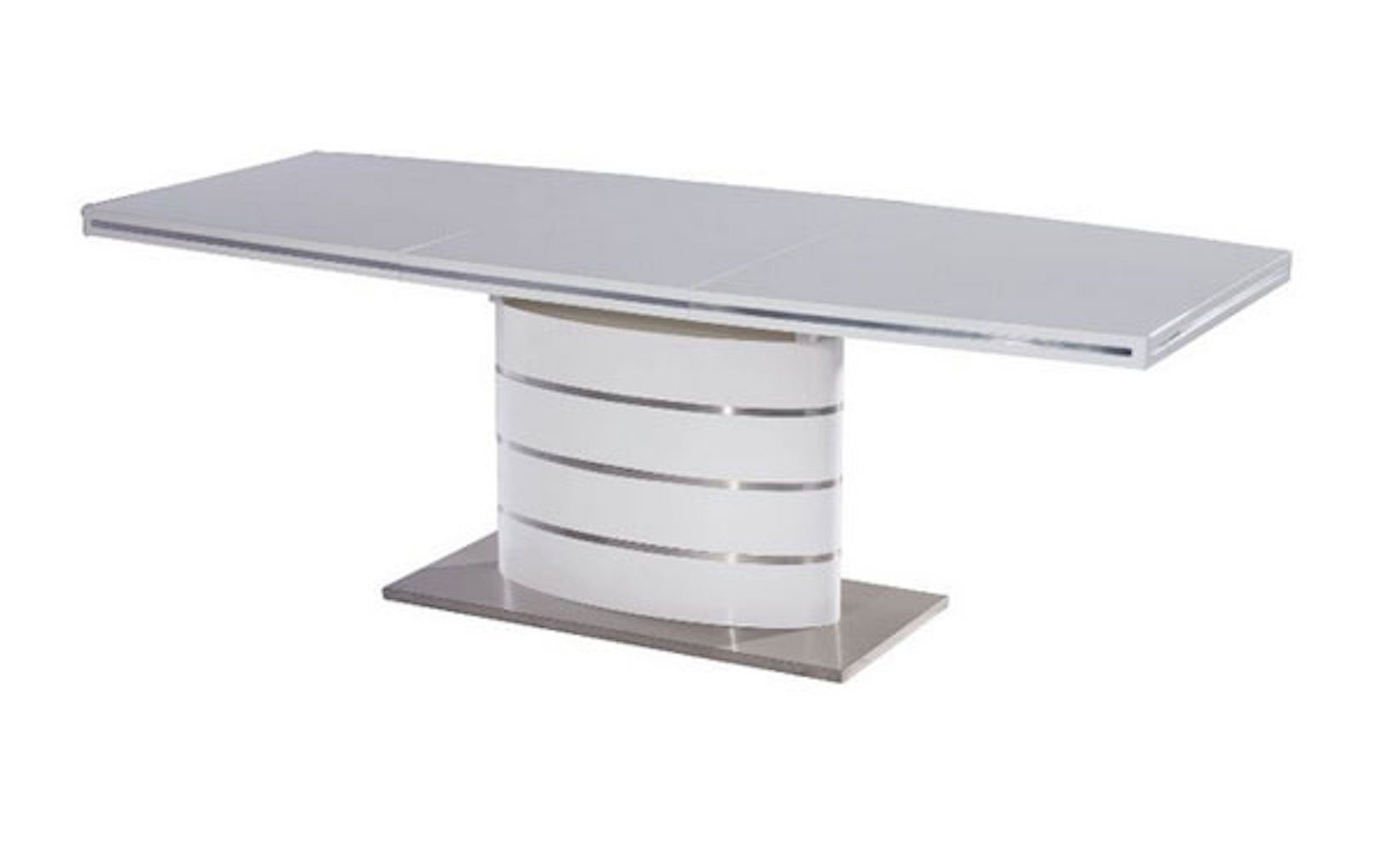 Feldmann-Wohnen Esstisch ausziehbar weiß 120-180x80x77cm Fano, lackiert