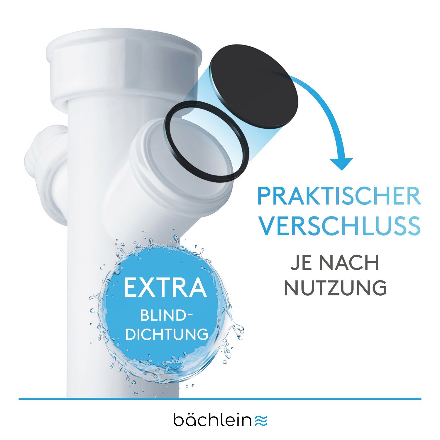 Bächlein Siphon flexibler Röhrensiphon für Küchenspüle, Made in Germany – Bild 4 von 5