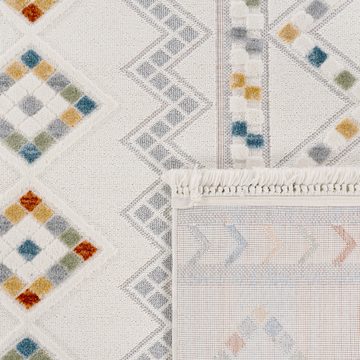 Teppich Teppich Wohnzimmer Ethno Geometrisch Fransen, Paco Home, Läufer, Höhe: 14 mm