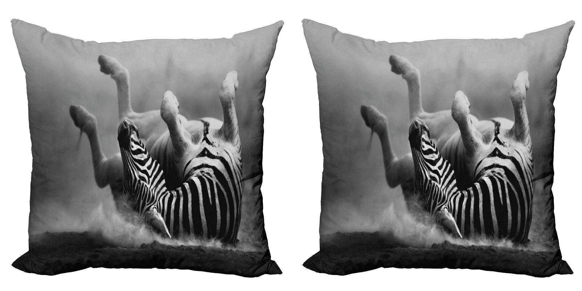 Kissenbezüge Modern Accent Doppelseitiger Digitaldruck, Zebra (2 Savage Stück), Striped Abakuhaus Tierwelt
