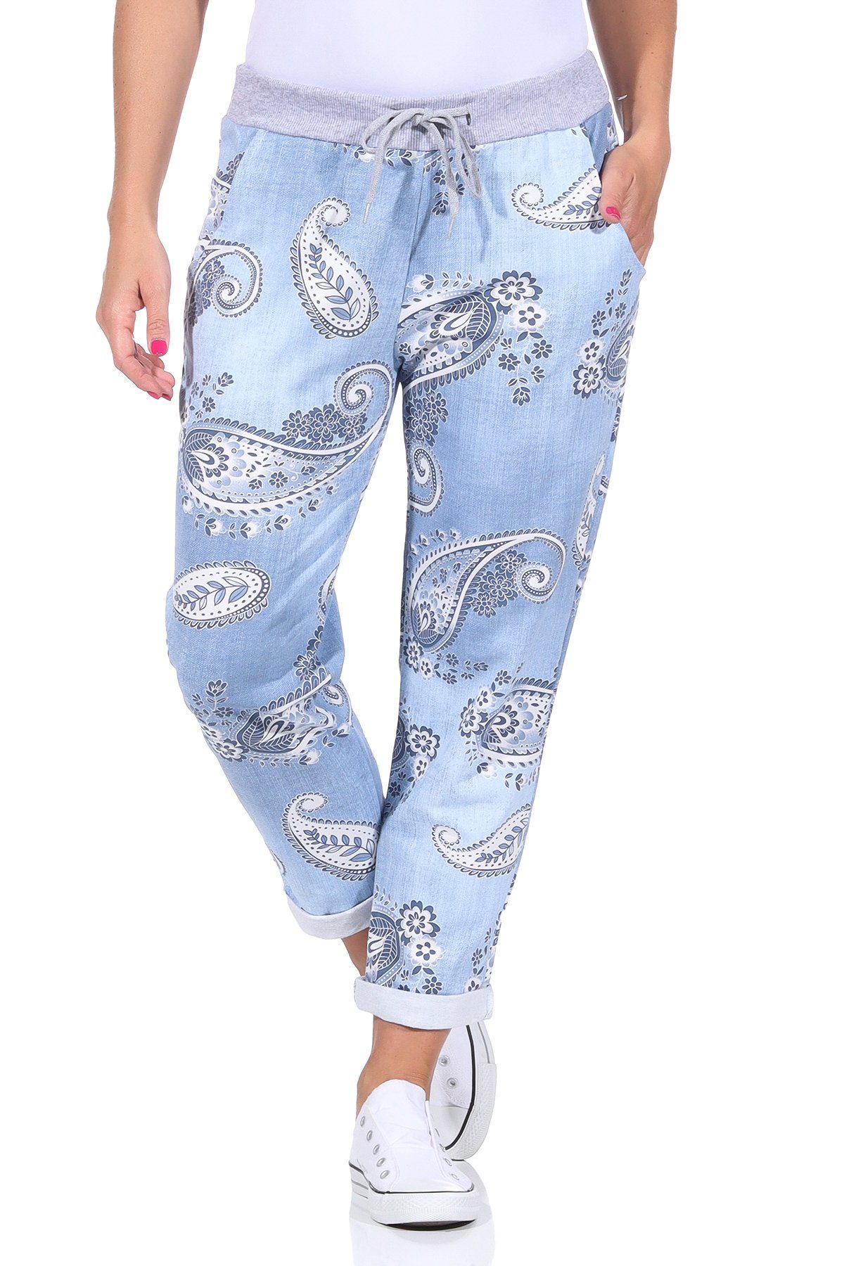 CLEO STYLE Jogginghose Jogginghose 91 Hellblau günstig online kaufen