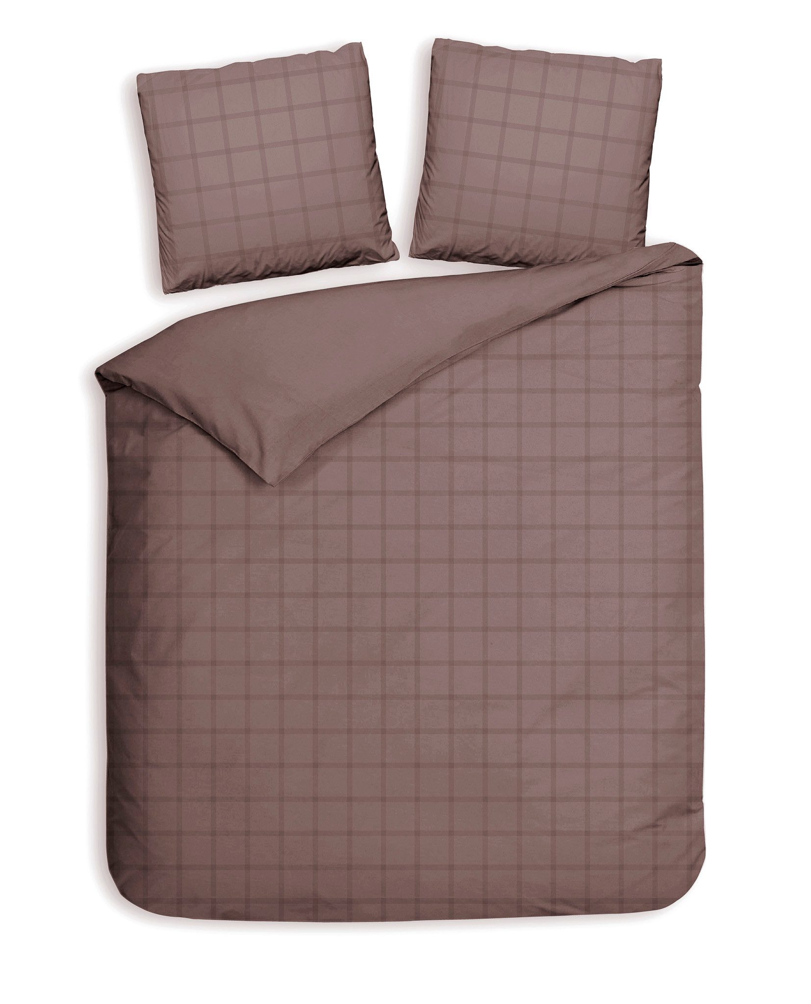 Heckett and Lane Bettwäsche Heckett & Lane Mako-Satin Bettwäsche 135x200 Diamante Canyon Rose, Mako-Satin, 2 teilig