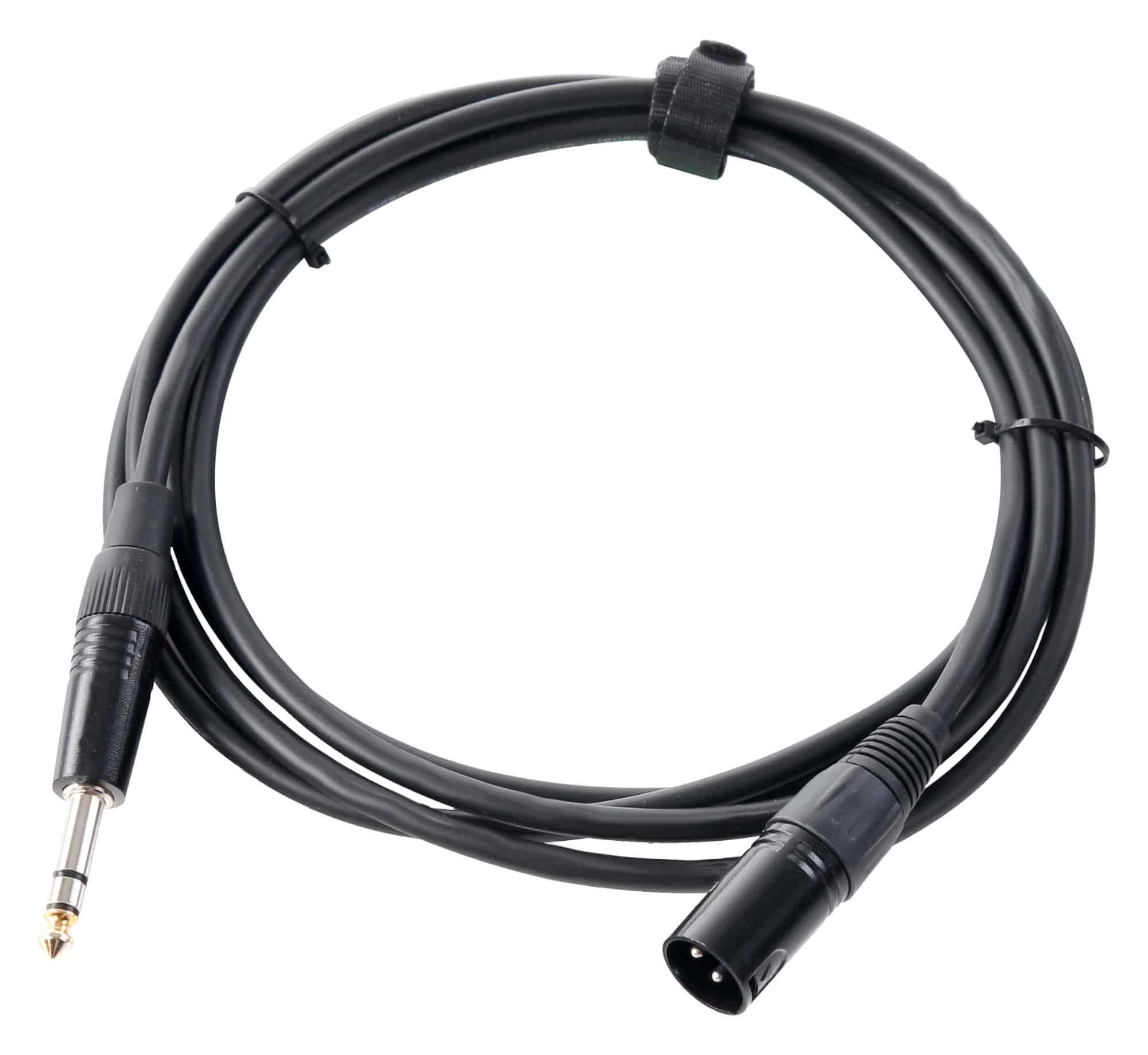 JXM-Kabel (6,3mm Stereo-Klinke -> XLR male 3-pol) Stecker handgelötet Audio-Kabel