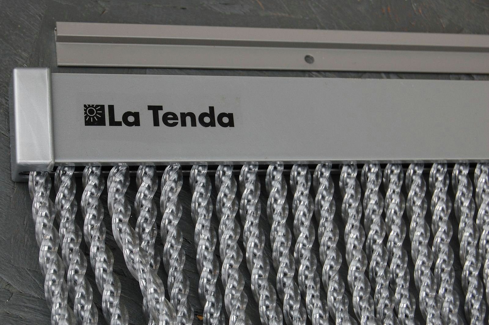 La Tenda Insektenschutz-Vorhang La Tenda 1 210 PVC - x cm, Länge 90 CORTONA individuell Streifenvorhang und grau, kürzbar Breite