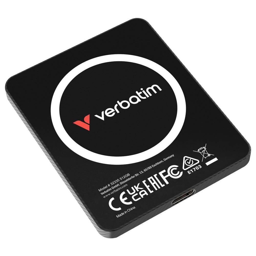 Verbatim 512 GB Externe SSD Schwarz 32335 externe SSD (512 GB), PC/Mac
